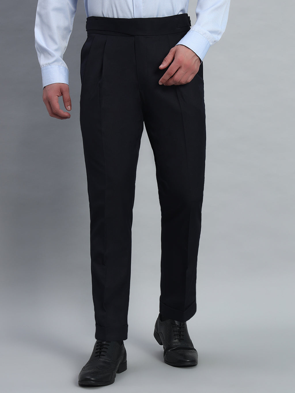 Classic Button Royal Black Gurkha Pant