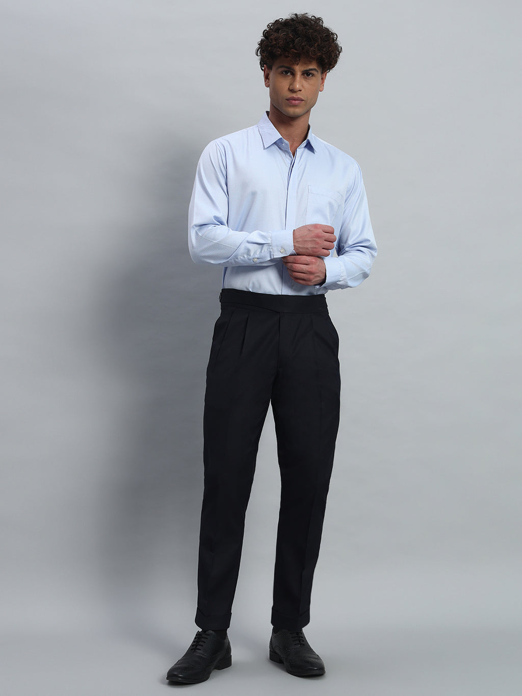 Classic Button Royal Black Gurkha Pant