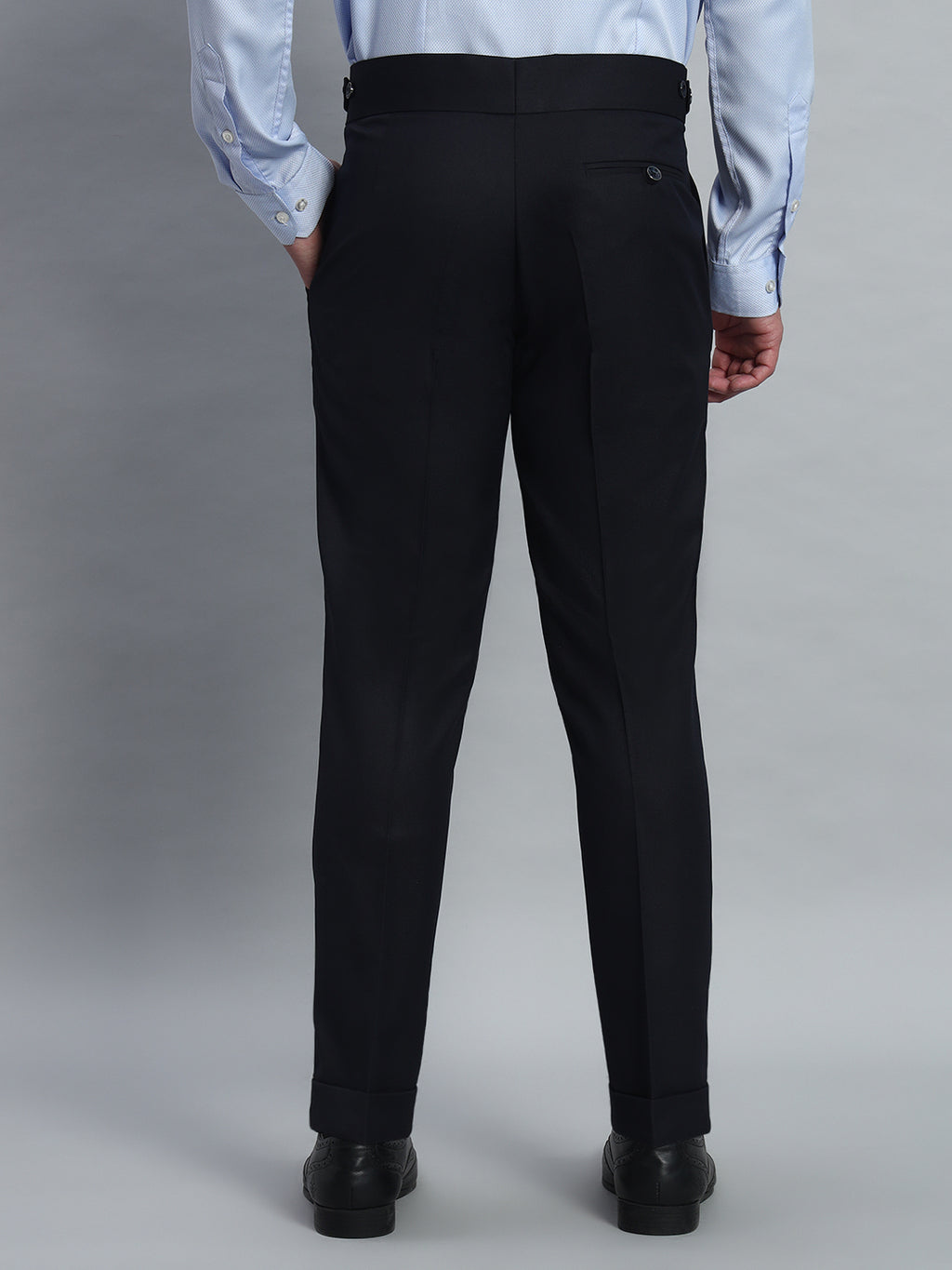 Classic Button Royal Black Gurkha Pant