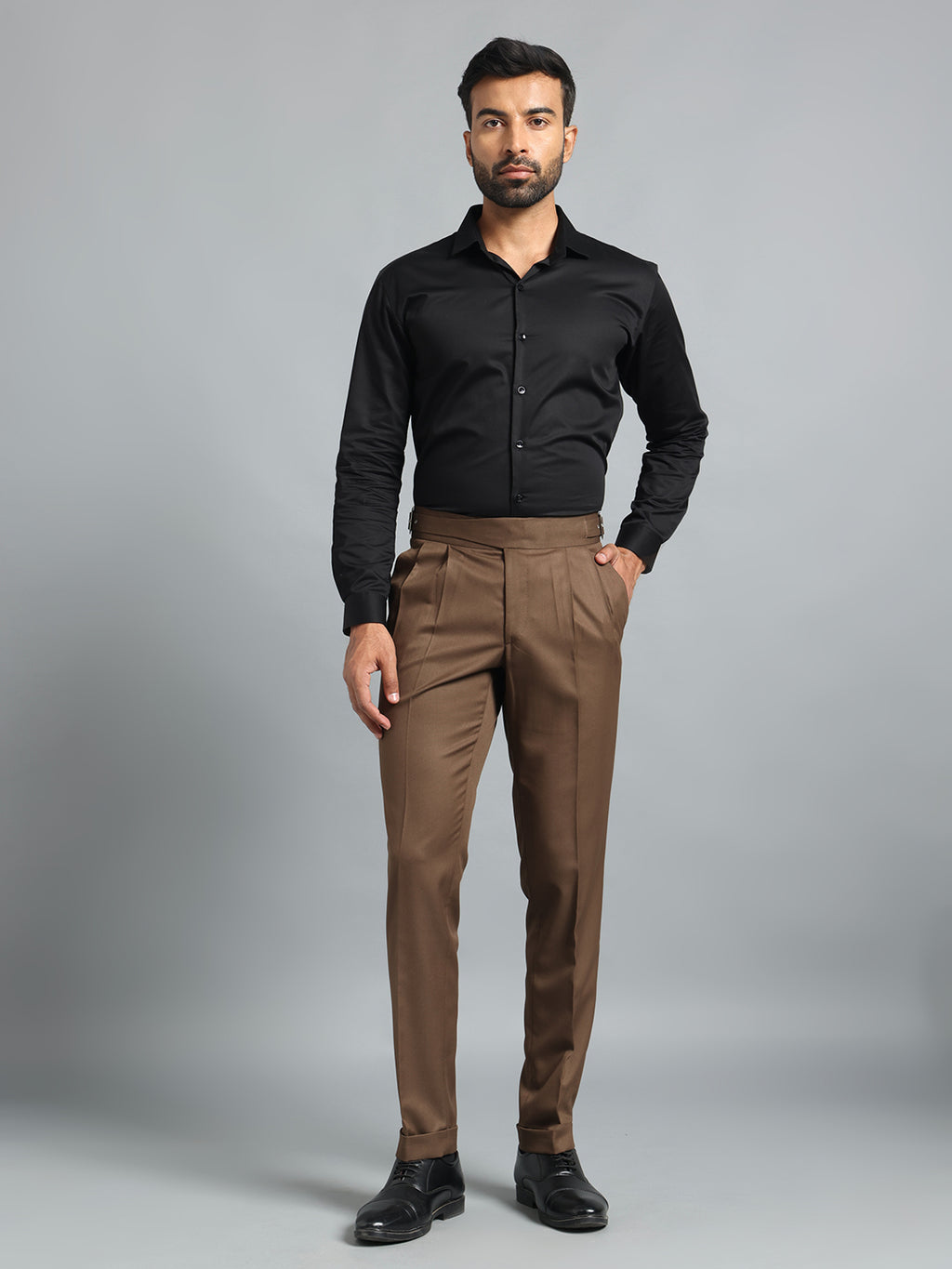 Classic Buckle Coffee Brown Gurkha Pant