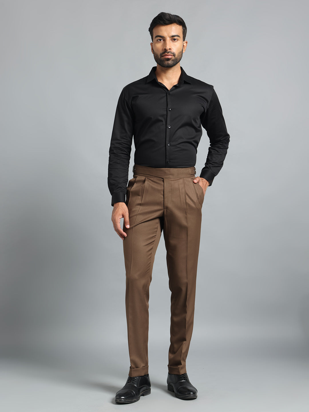 Classic Buckle Coffee Brown Gurkha Pant