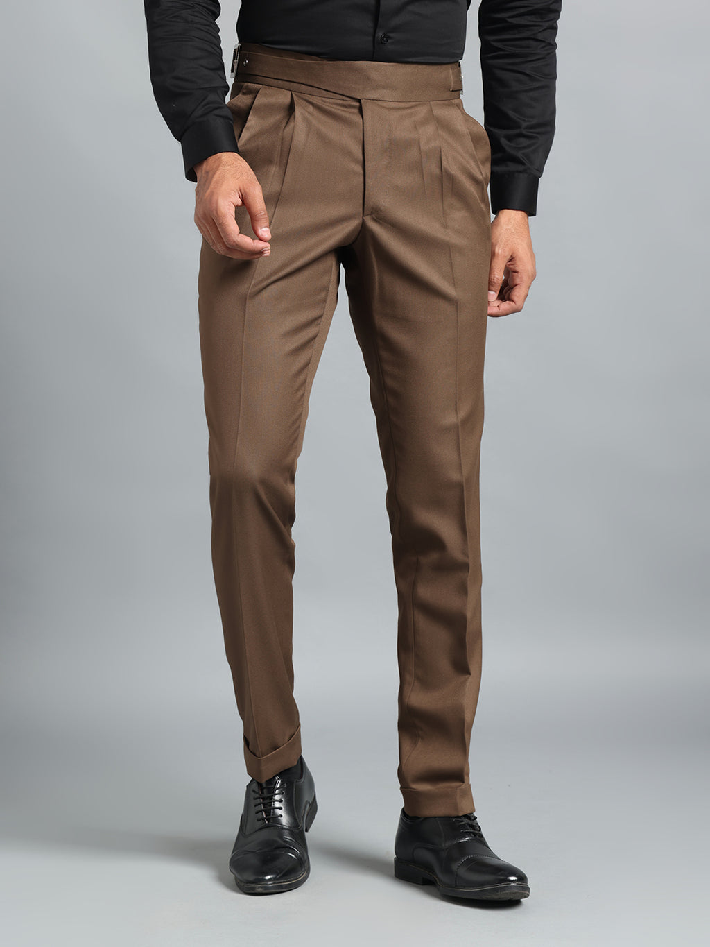 Classic Buckle Coffee Brown Gurkha Pant