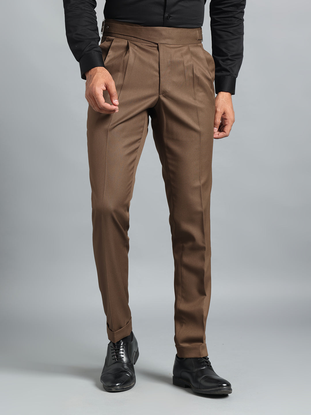 Classic Buckle Coffee Brown Gurkha Pant