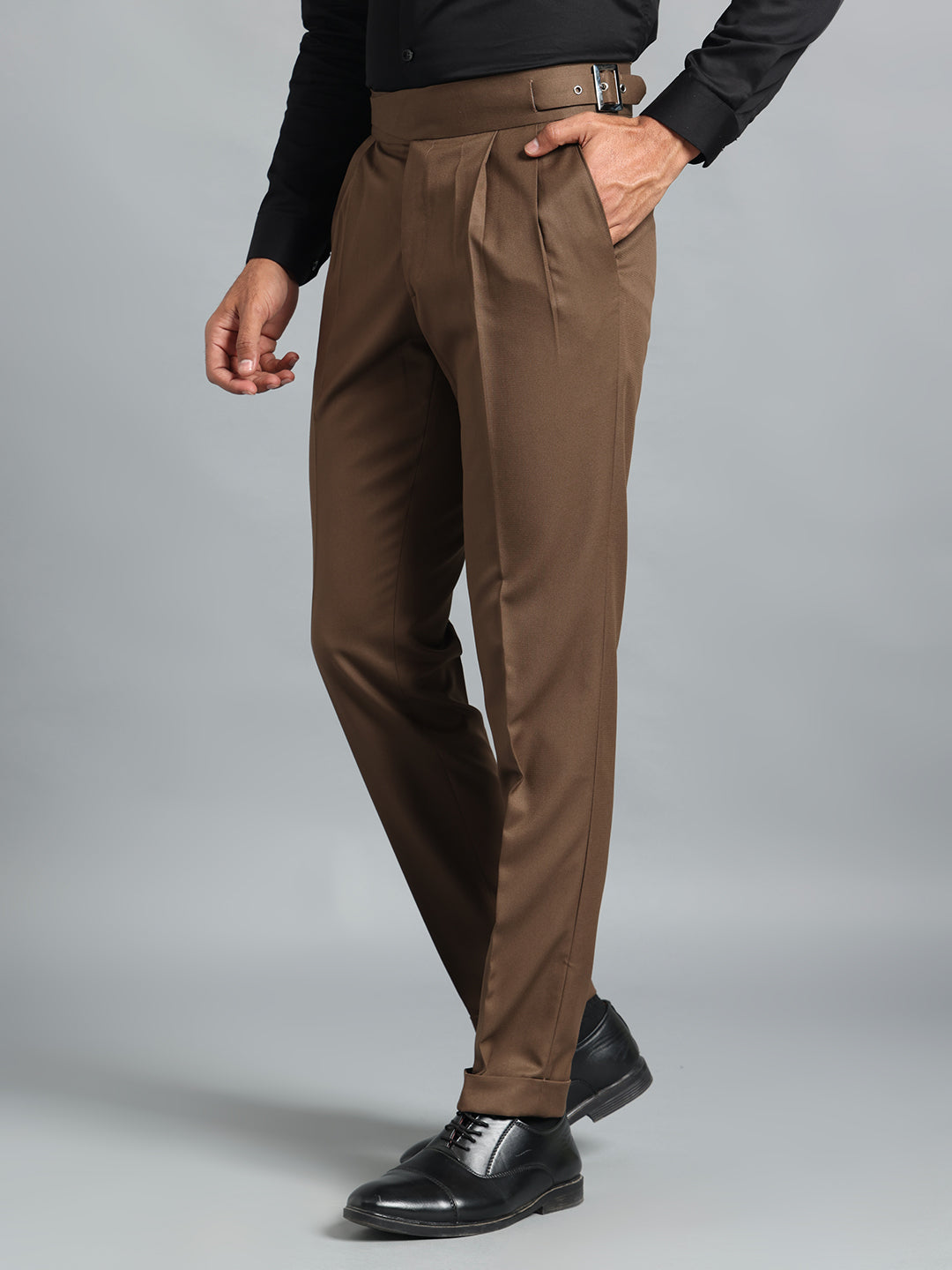 Classic Buckle Coffee Brown Gurkha Pant