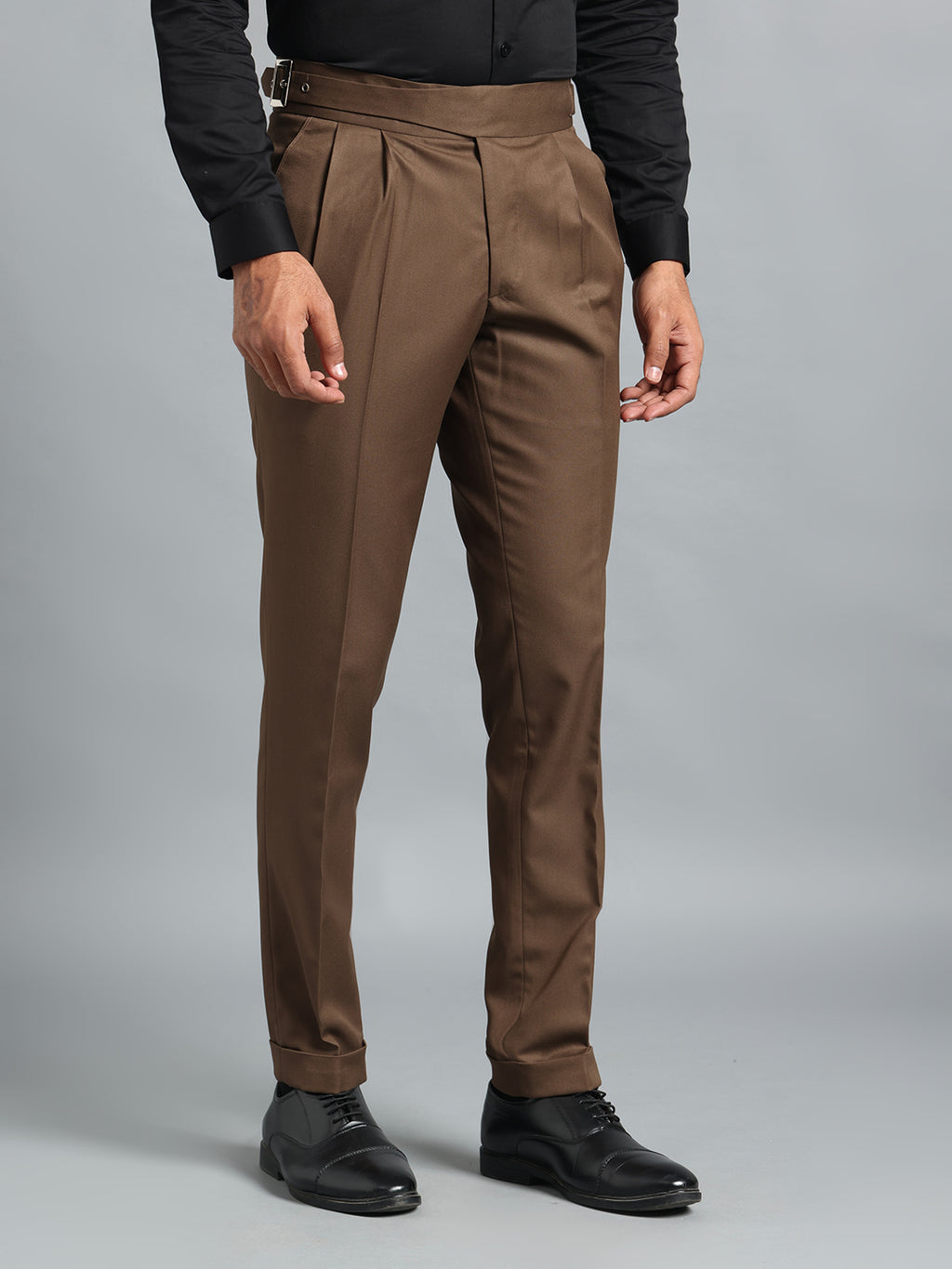 Classic Buckle Coffee Brown Gurkha Pant