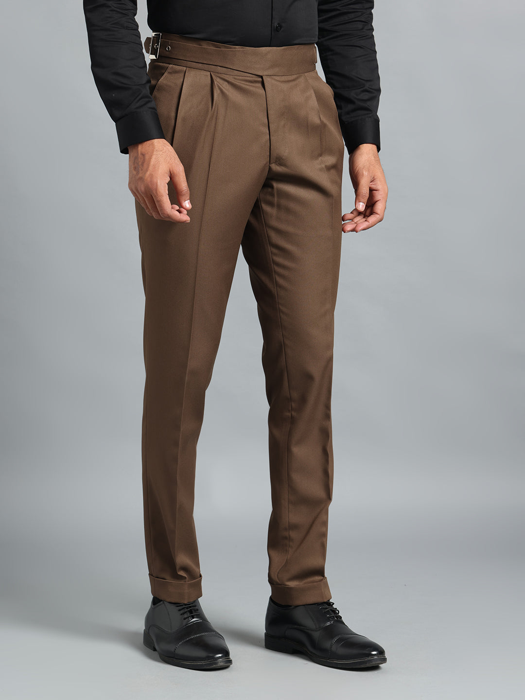 Classic Buckle Coffee Brown Gurkha Pant