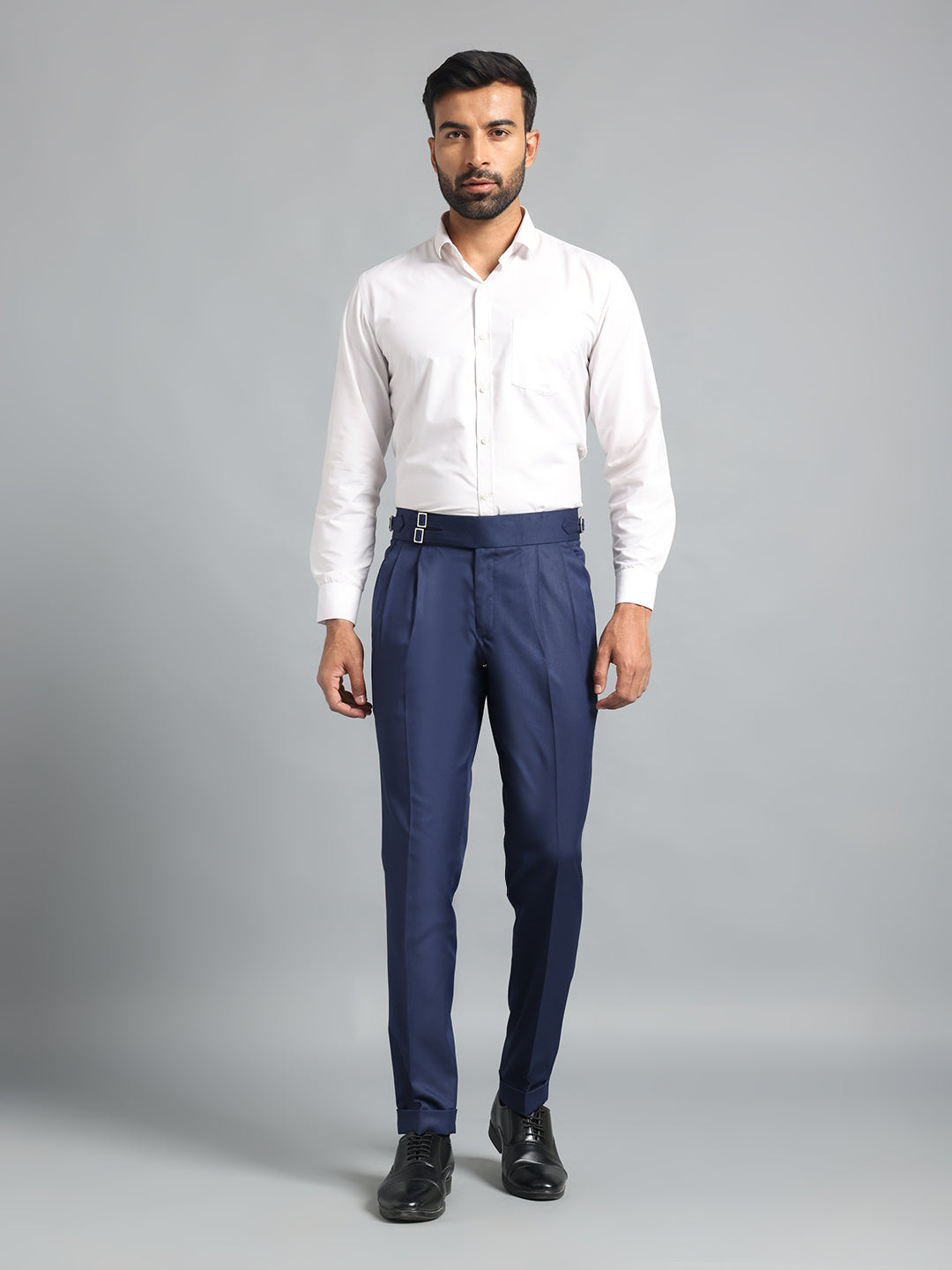 Double Buckle Navy Blue Gurkha Pant