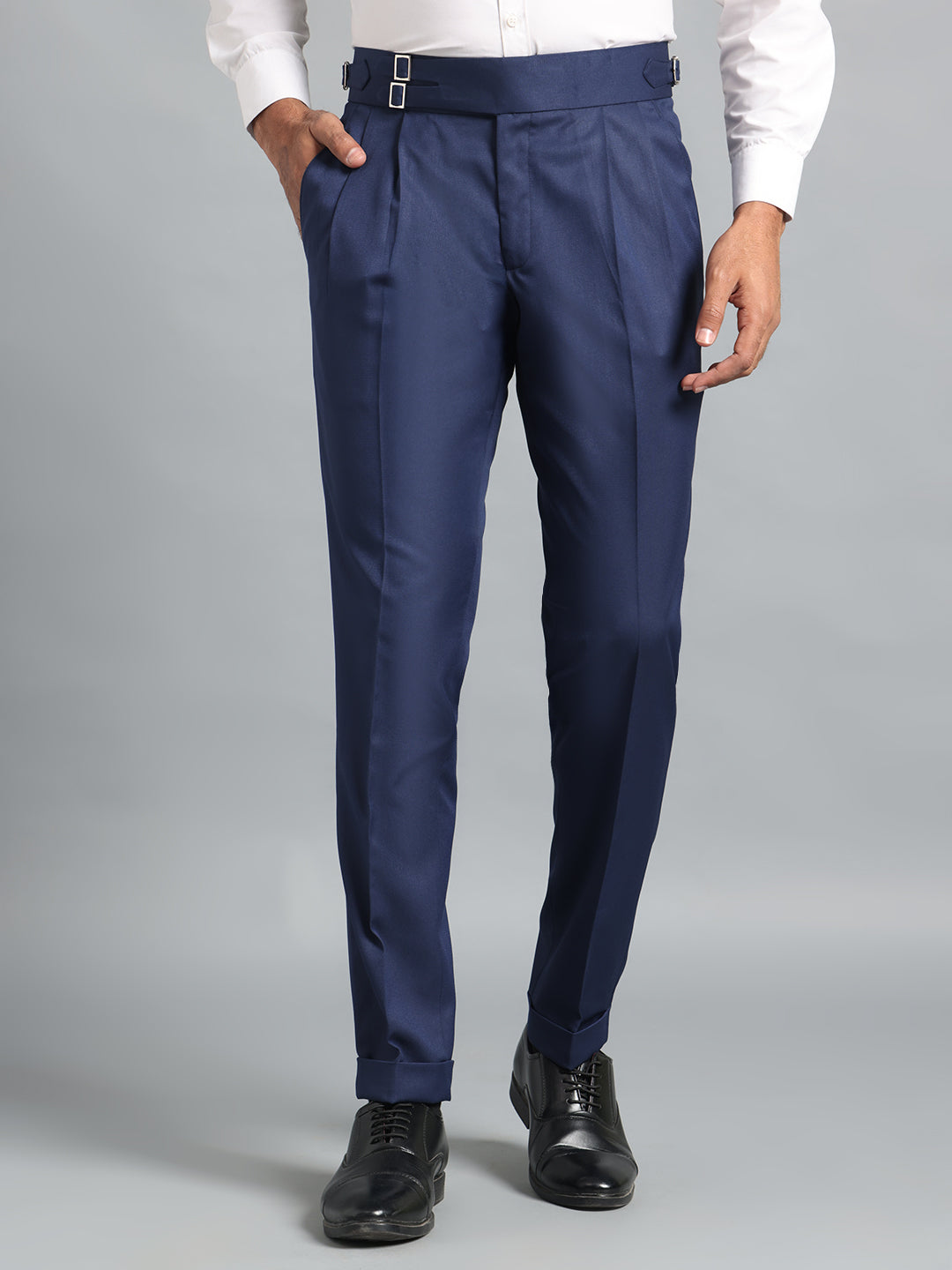 Double Buckle Navy Blue Gurkha Pant