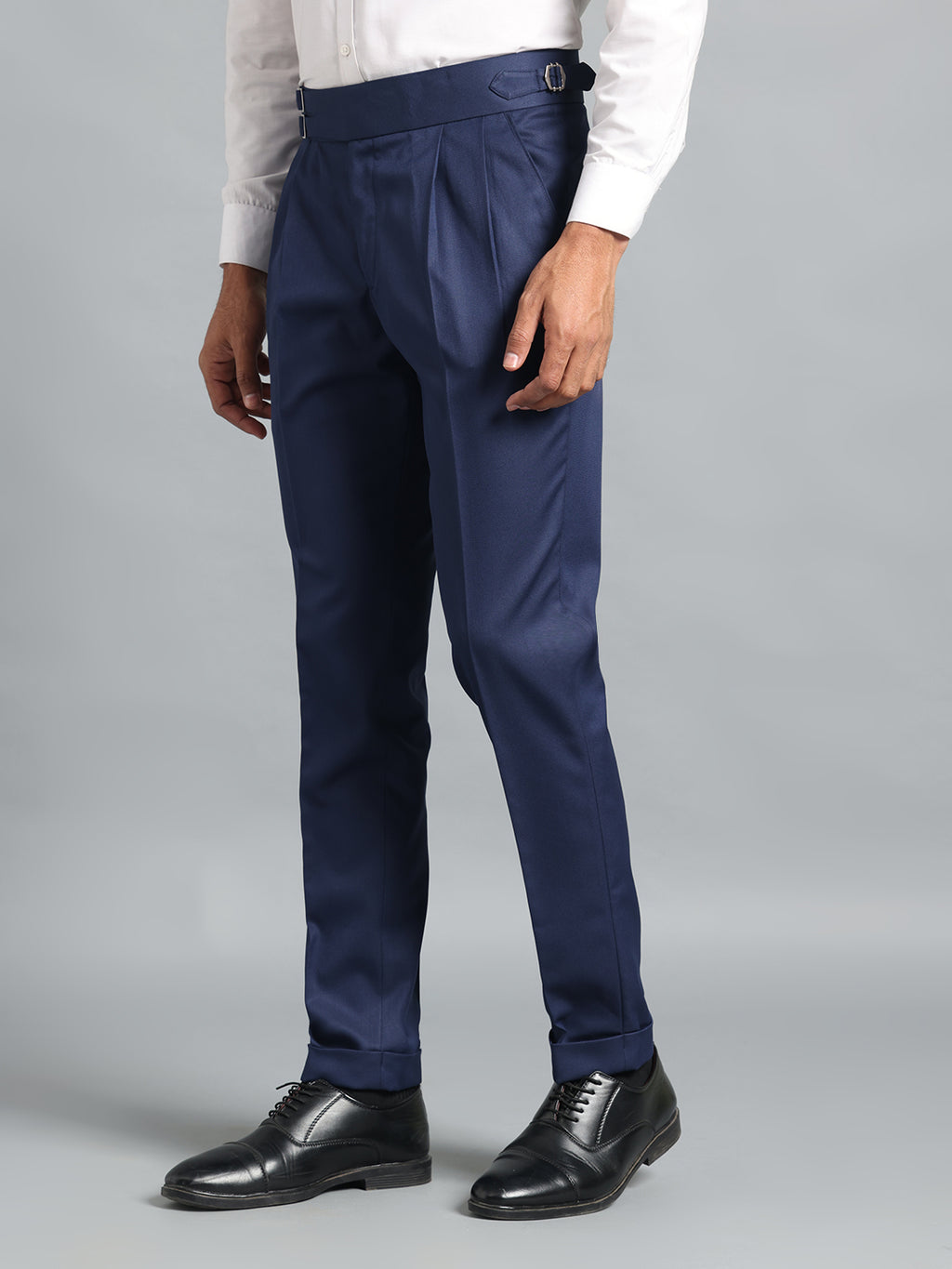 Double Buckle Navy Blue Gurkha Pant