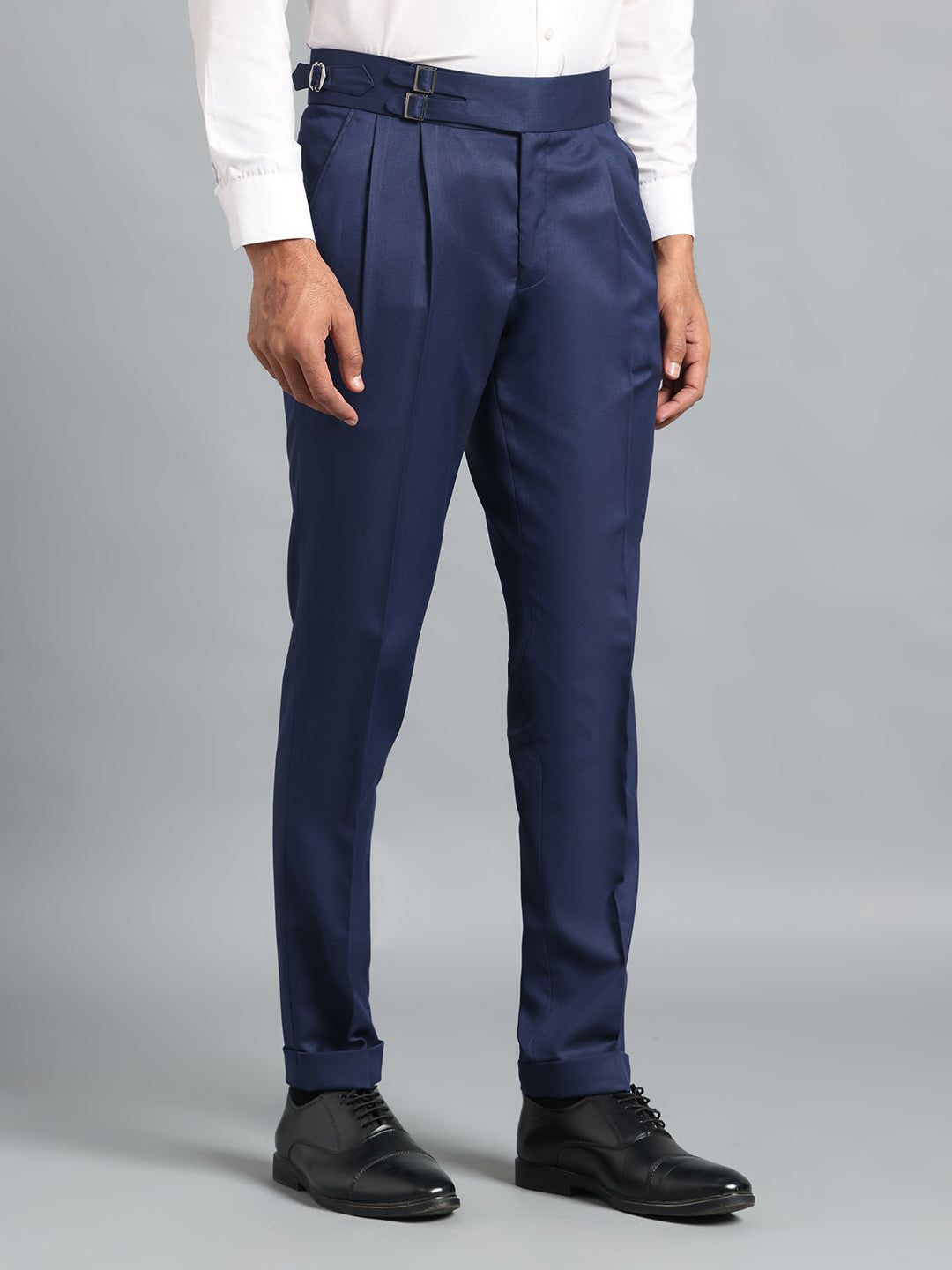 Double Buckle Navy Blue Gurkha Pant