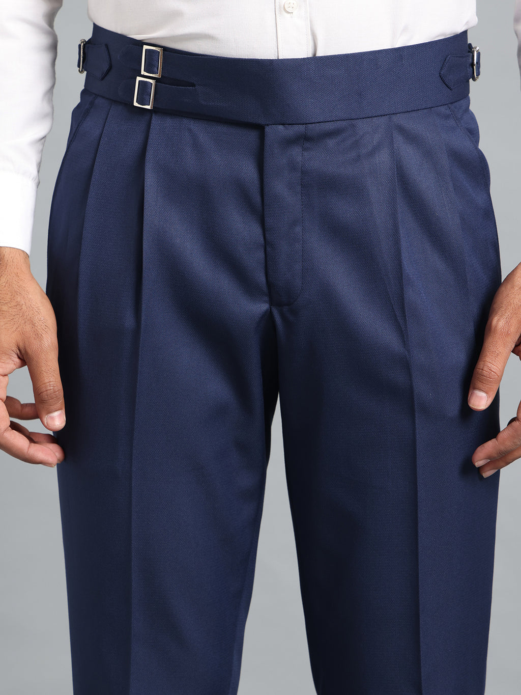 Double Buckle Navy Blue Gurkha Pant