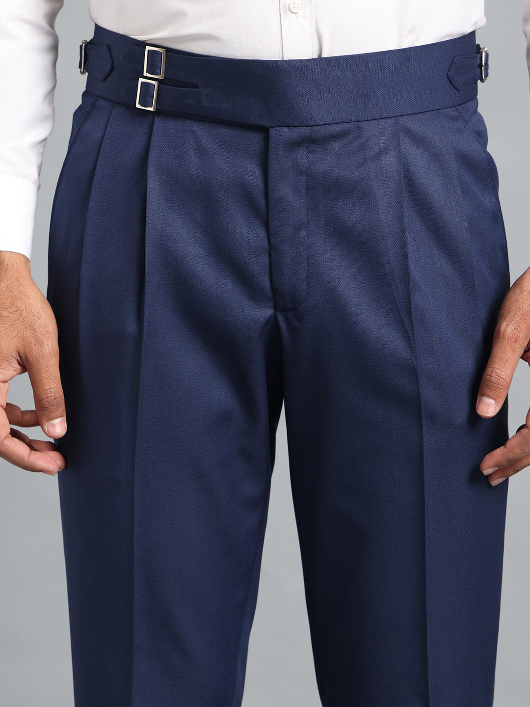 Double Buckle Navy Blue Gurkha Pant