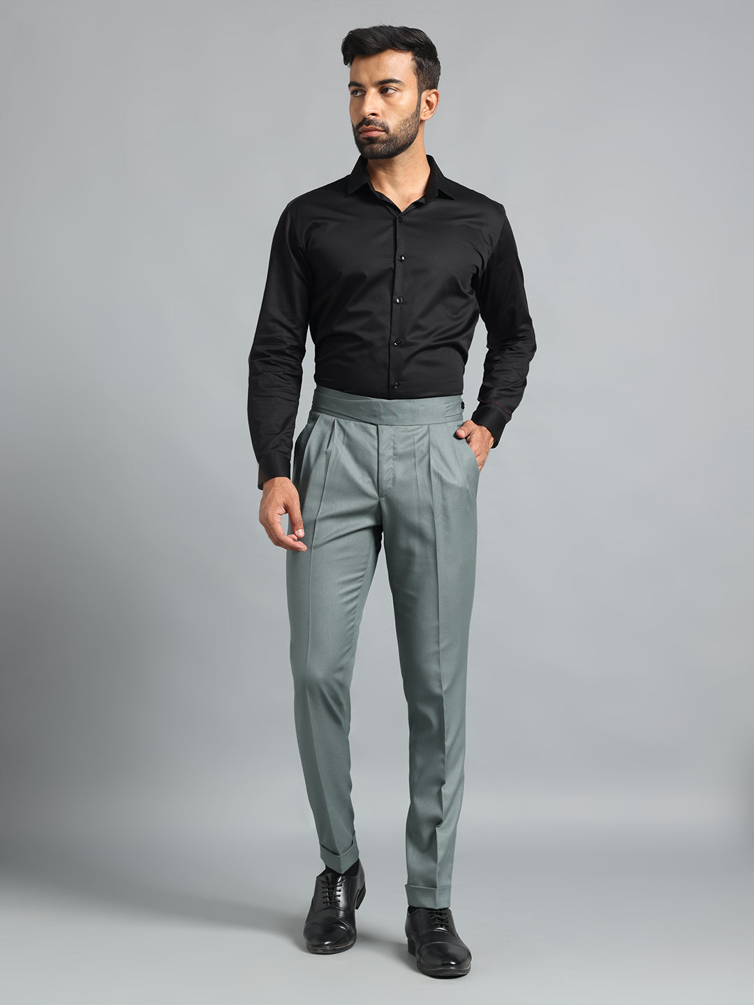 Classic Button Olive Green Gurkha Pant