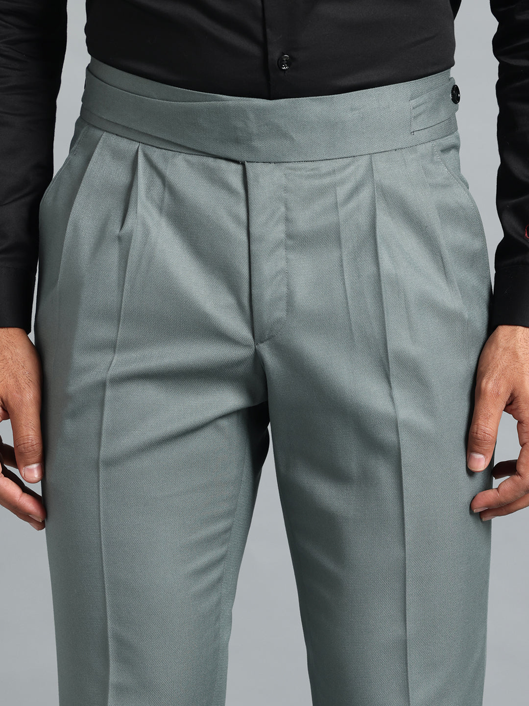 Classic Button Olive Green Gurkha Pant