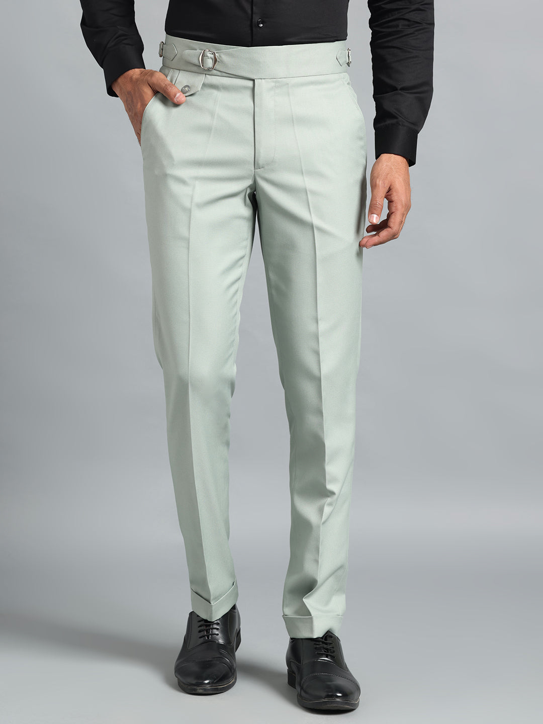 Single Light Sage Buckle Gurkha Pant