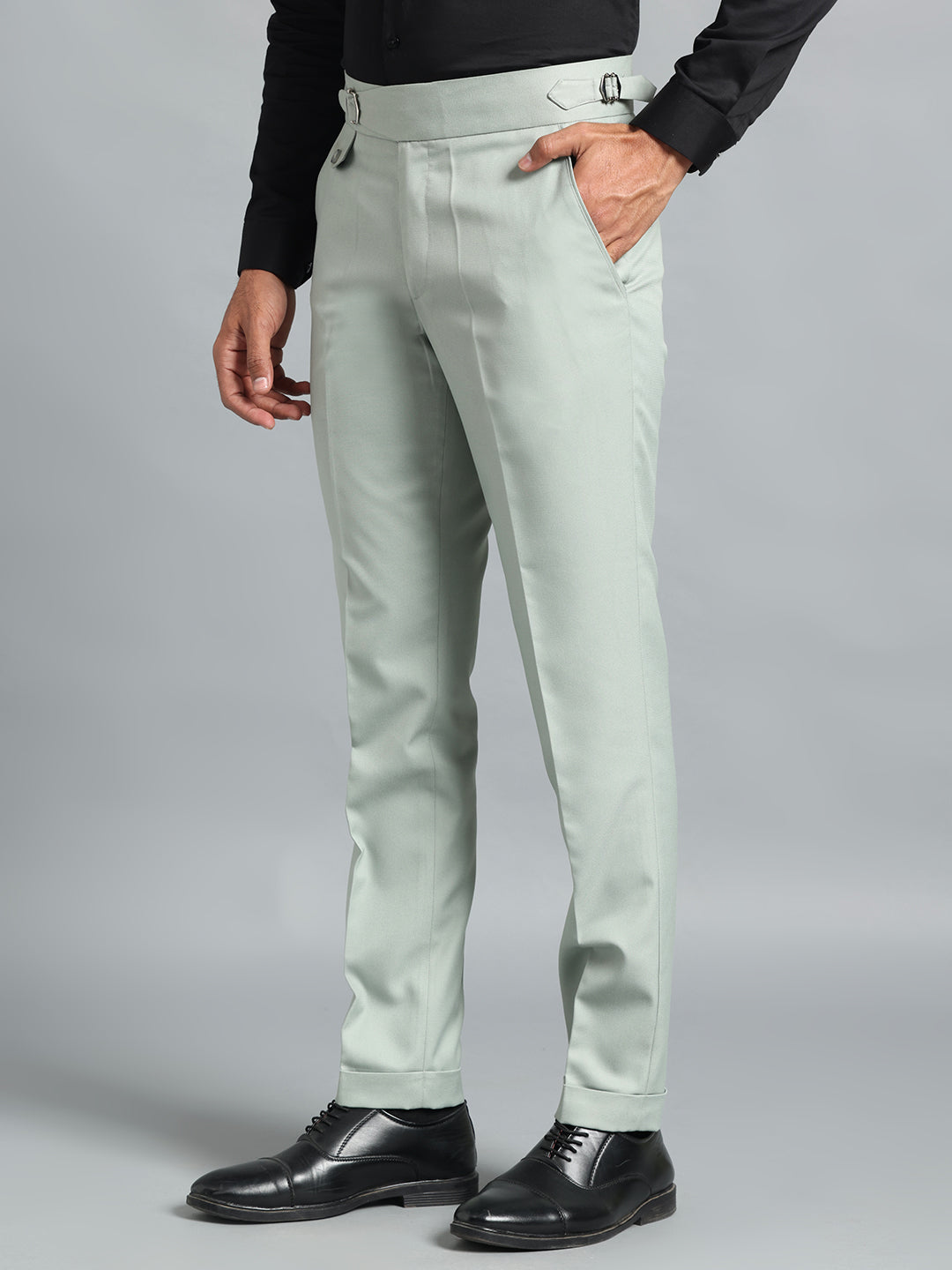 Single Light Sage Buckle Gurkha Pant