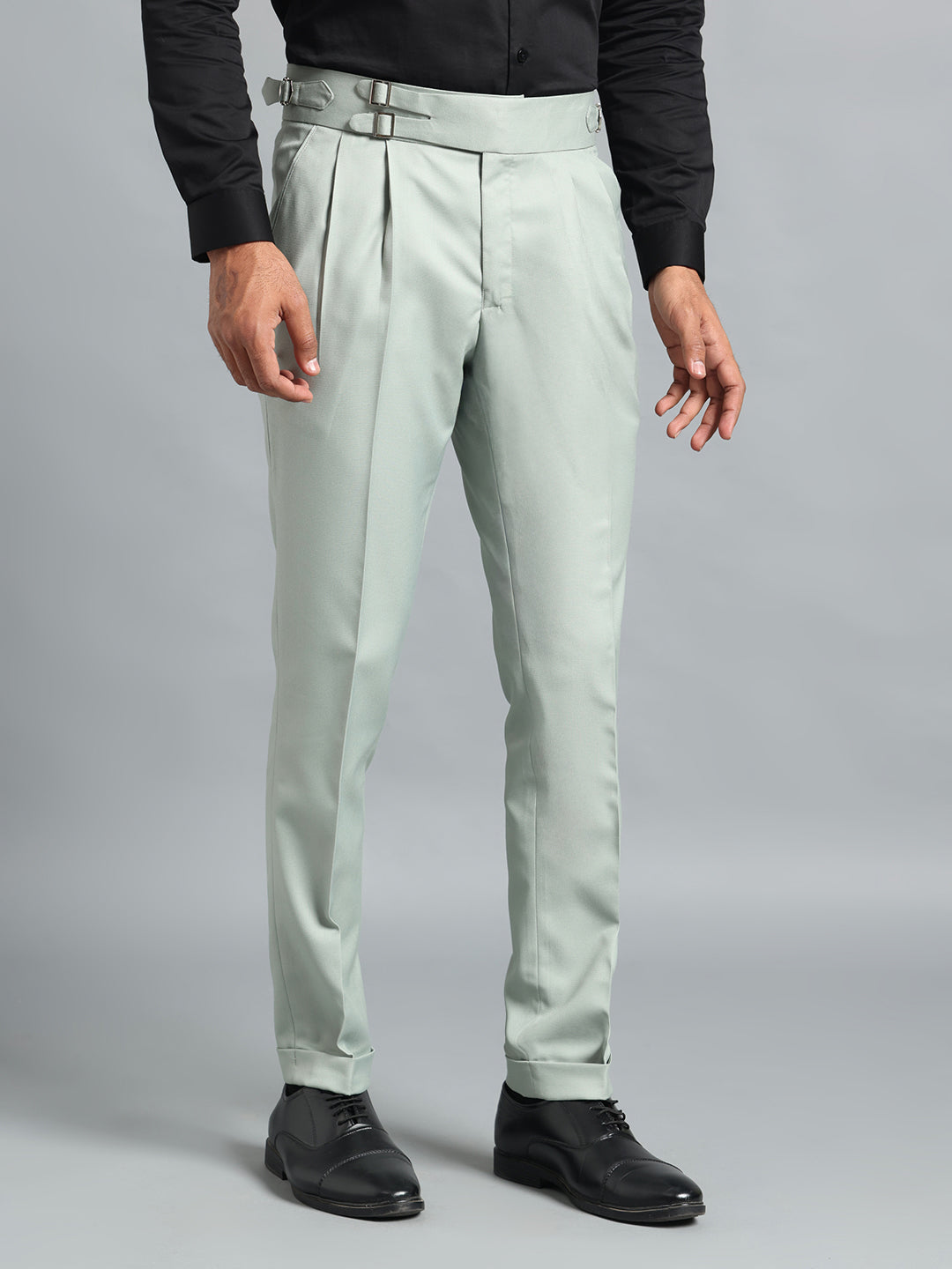 Double Buckle Light Sage Gurkha Pant