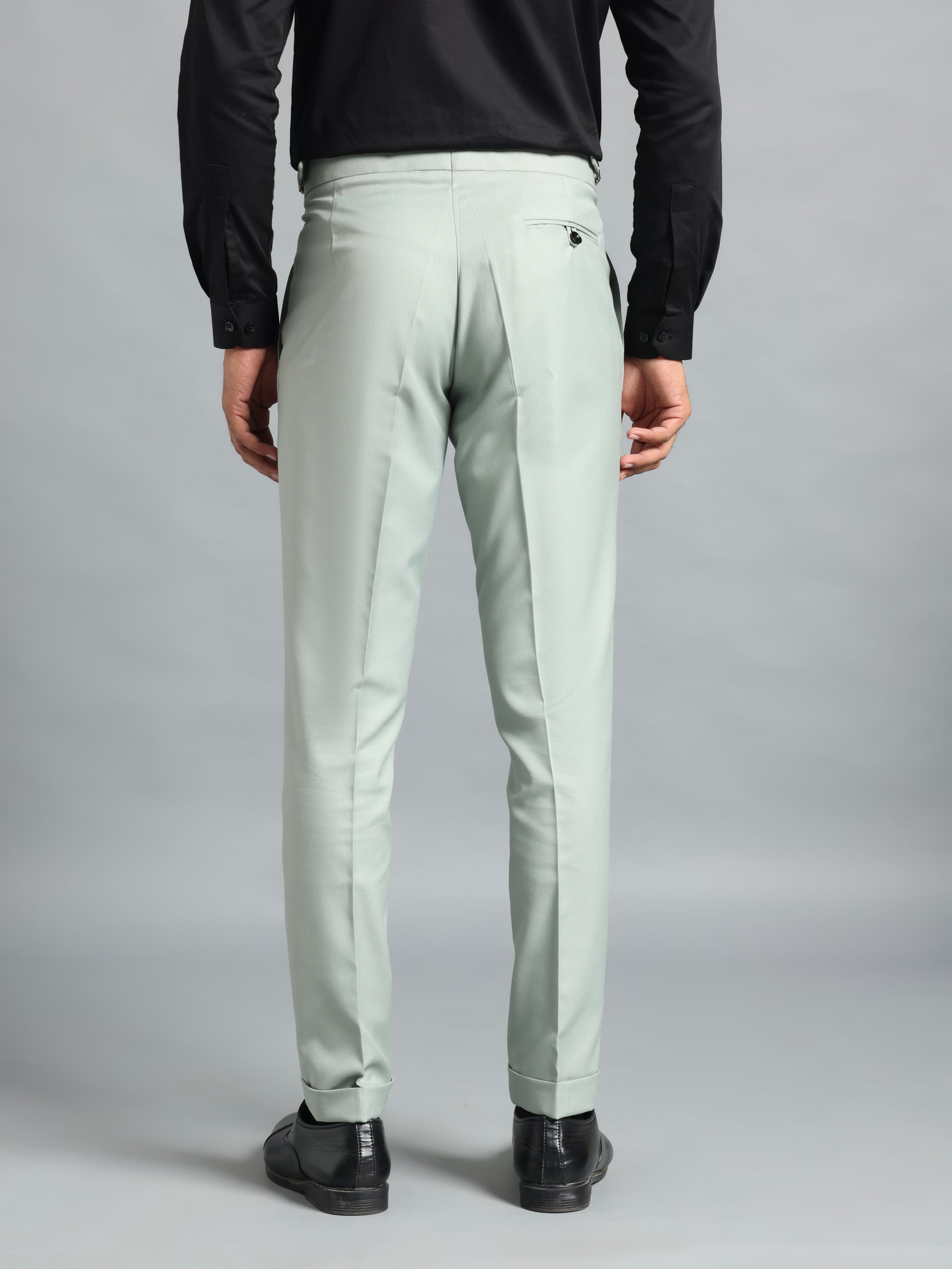 Double Button Light Sage Gurkha Pant