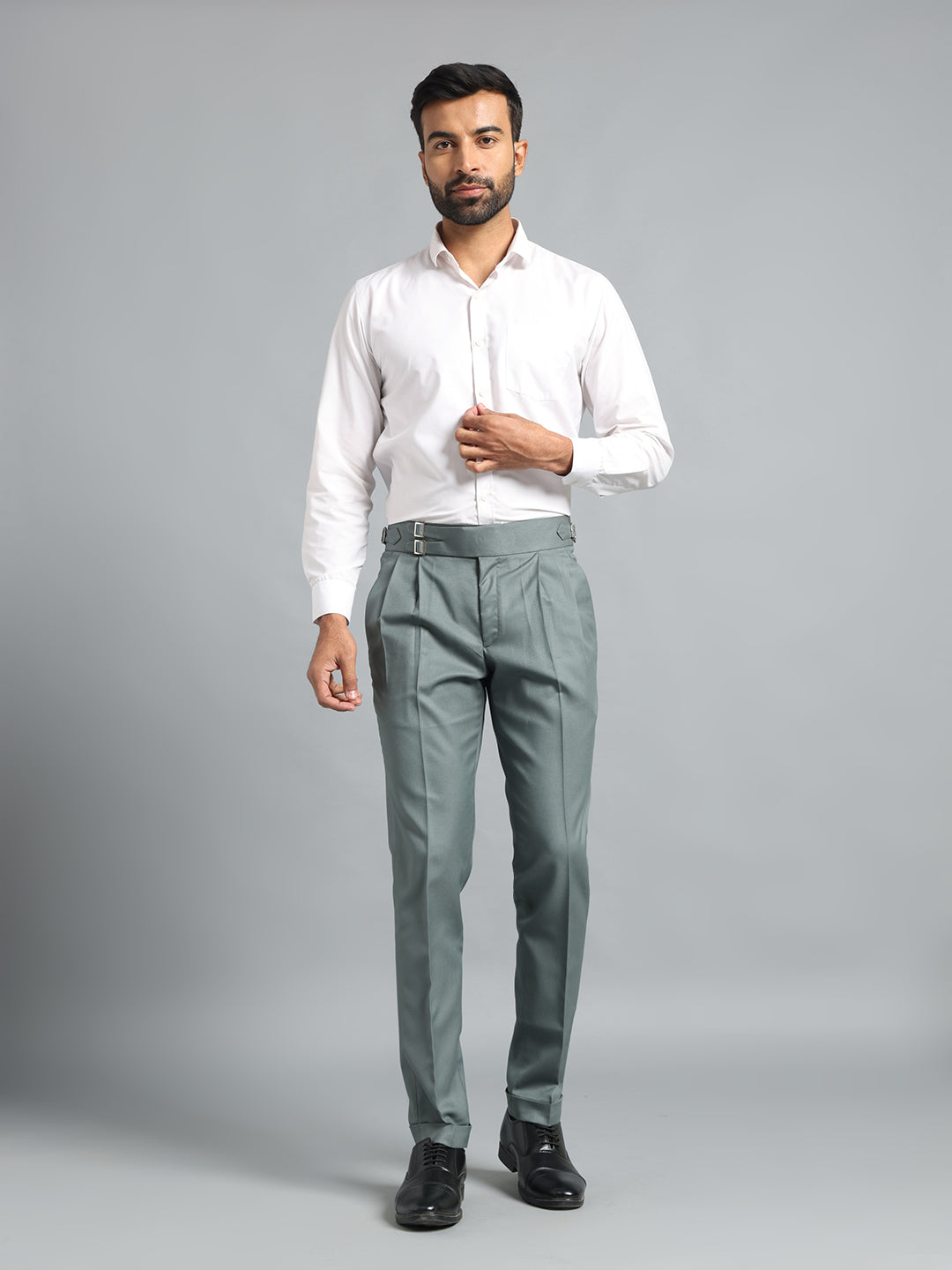 Double Buckle Olive Green Gurkha Pant
