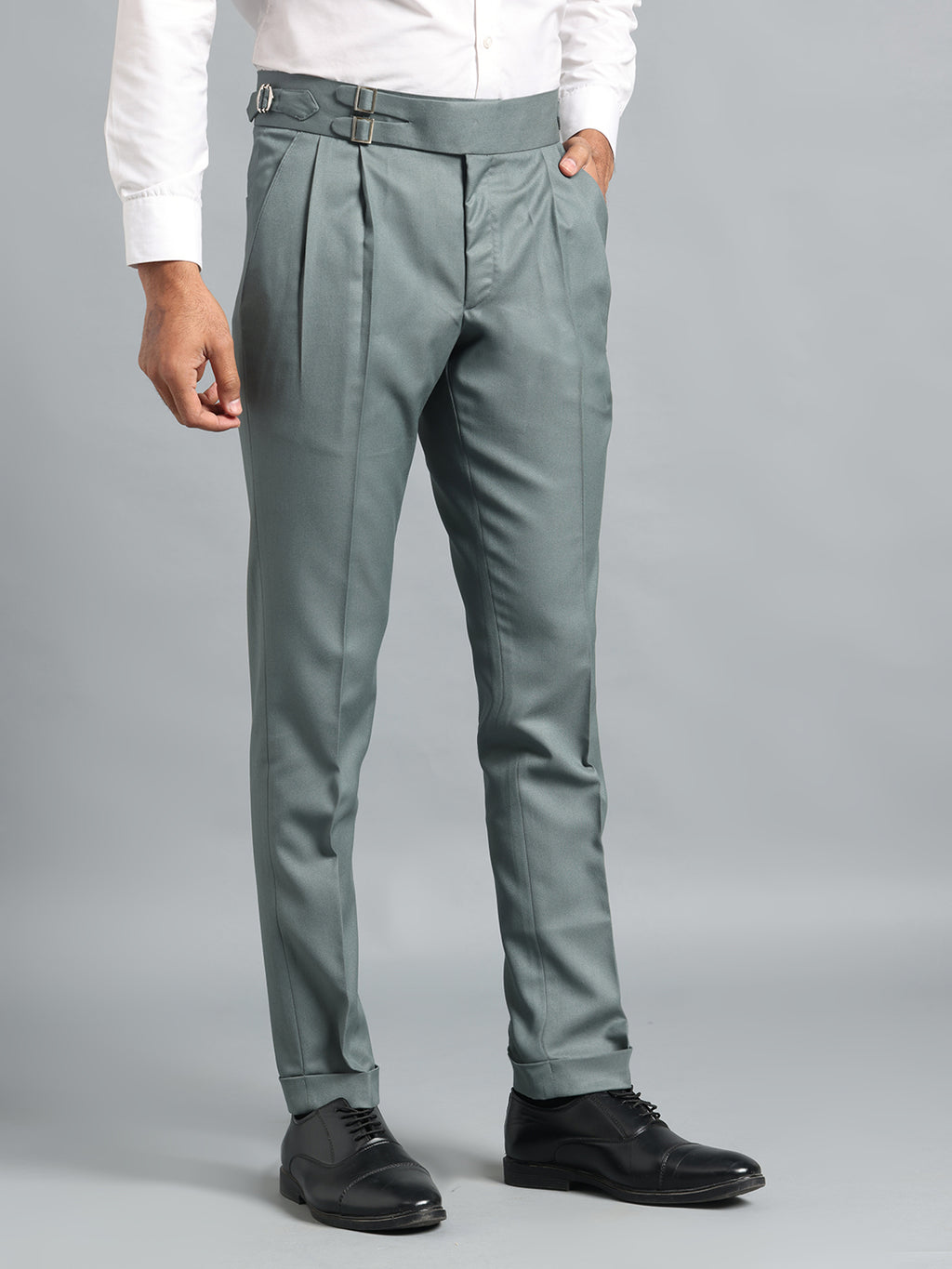 Double Buckle Olive Green Gurkha Pant