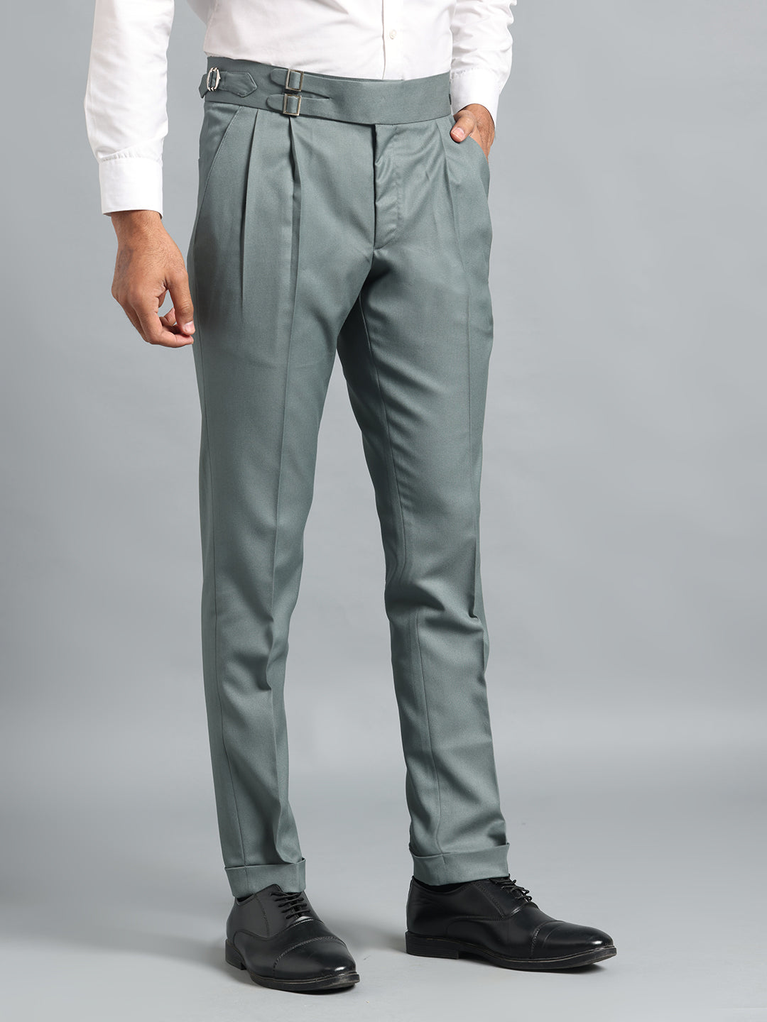 Double Buckle Olive Green Gurkha Pant