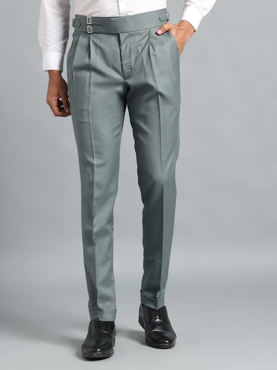 Double Buckle Olive Green Gurkha Pant