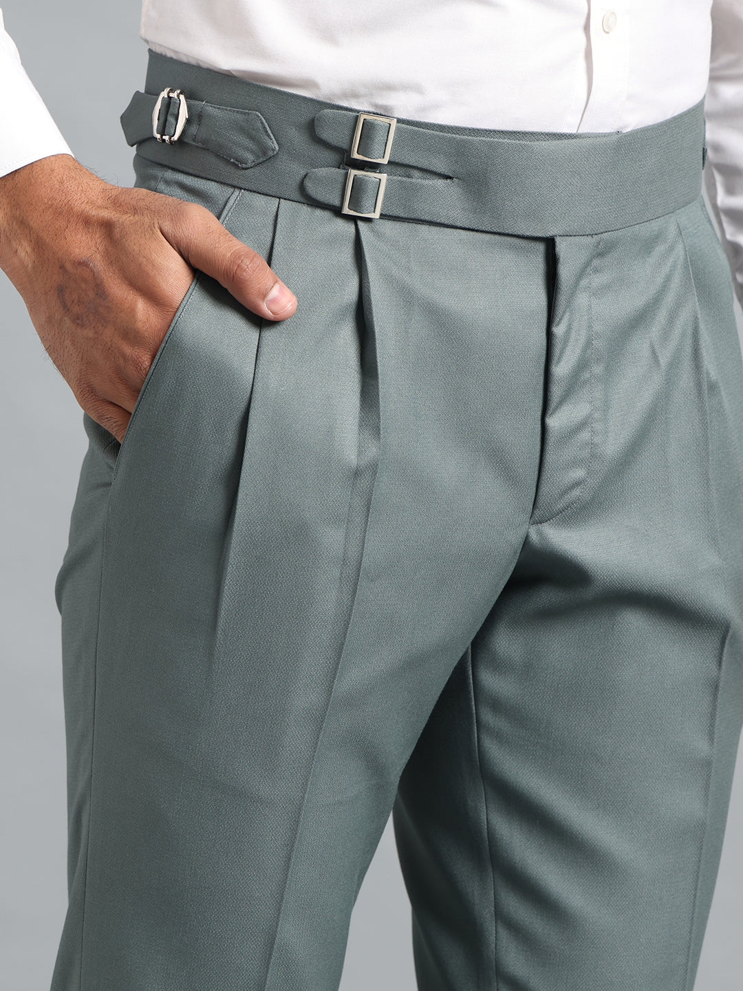 Double Buckle Olive Green Gurkha Pant