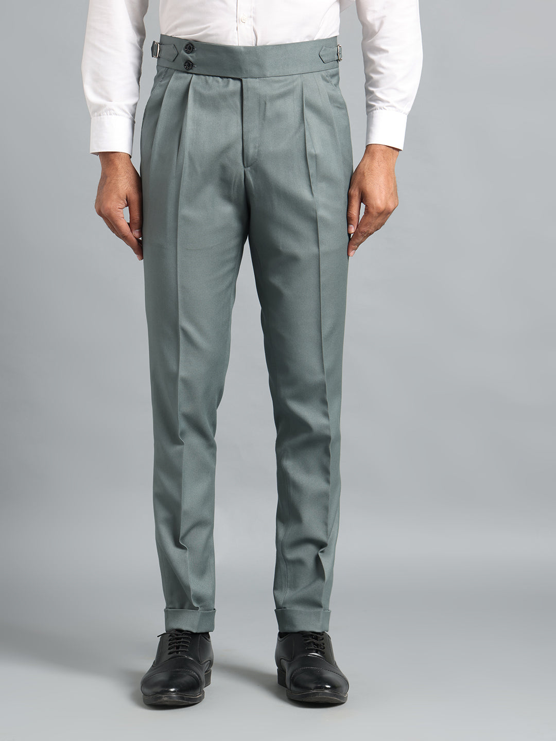 Double Button Olive Green Gurkha Pant