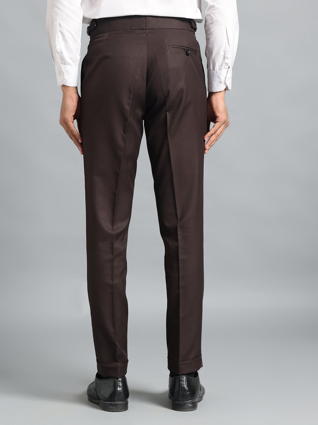 Double Button Dark Brown Gurkha Pant