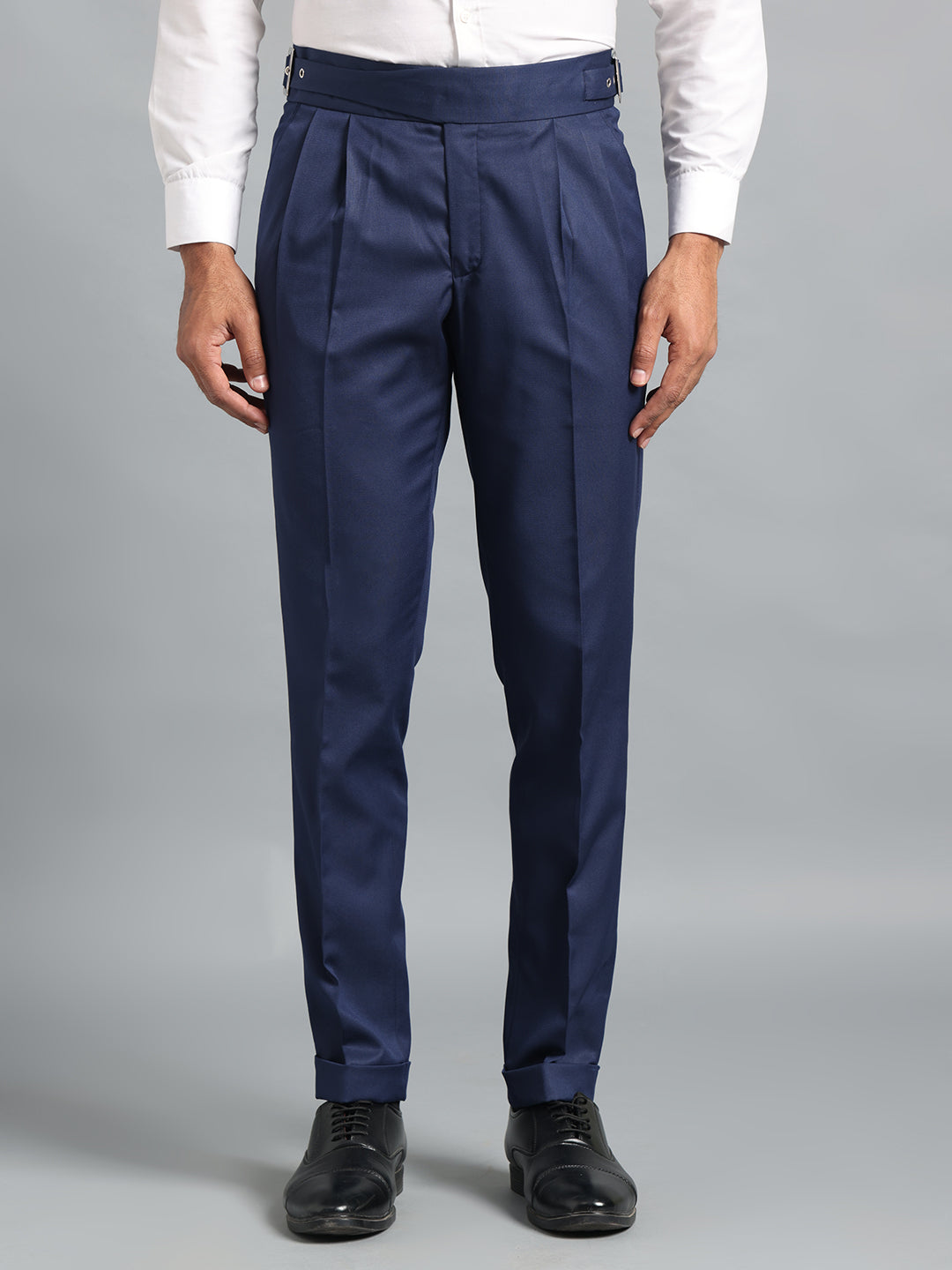 Classic Button Navy Blue Gurkha Pant