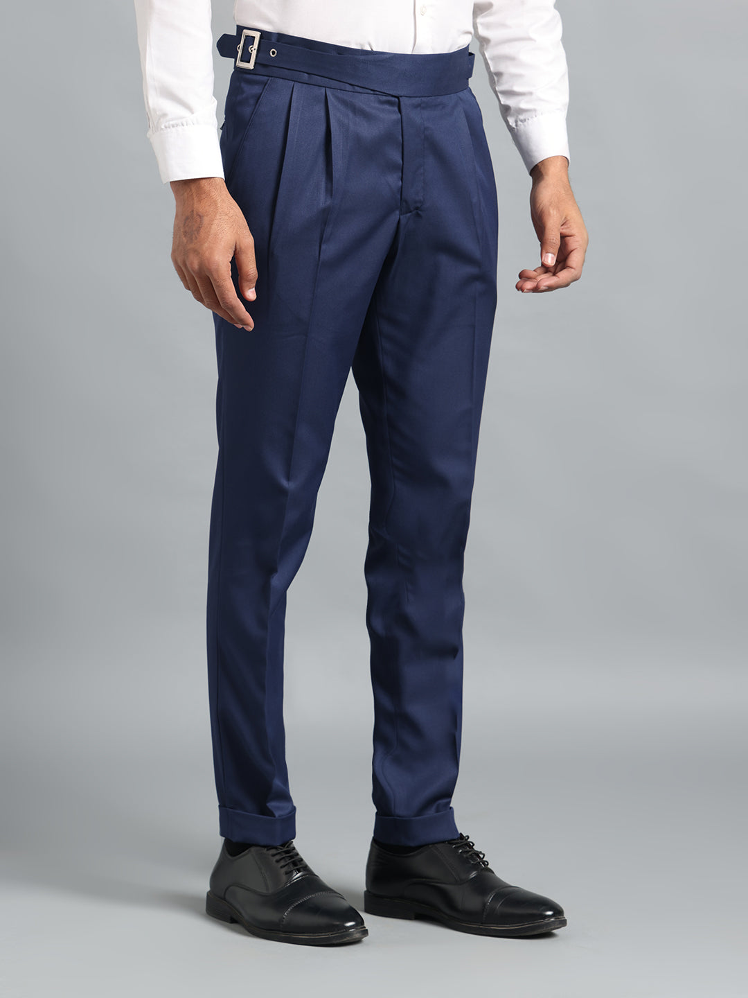 Classic Button Navy Blue Gurkha Pant