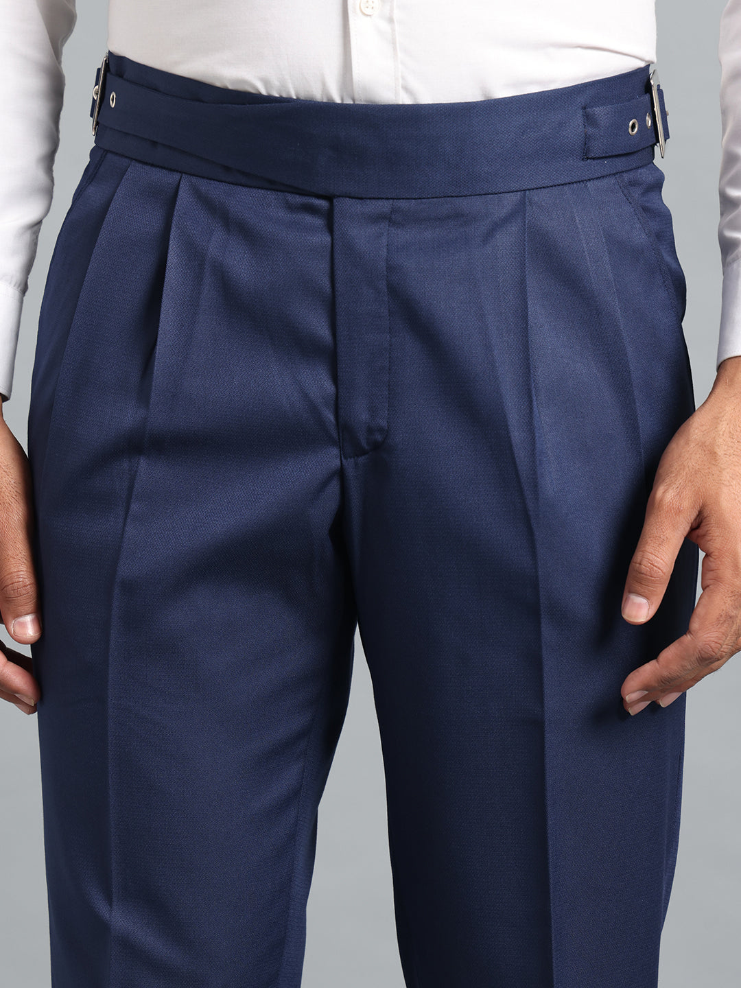 Classic Buckle Navy Blue Gurkha Pant
