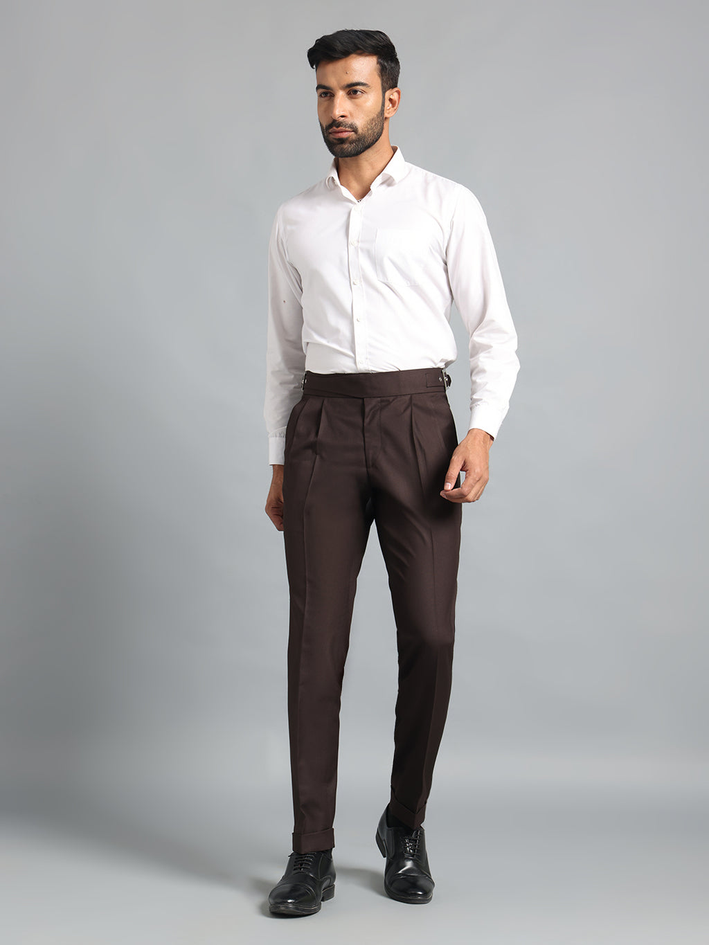 Classic Buckle Dark Brown Gurkha Pant