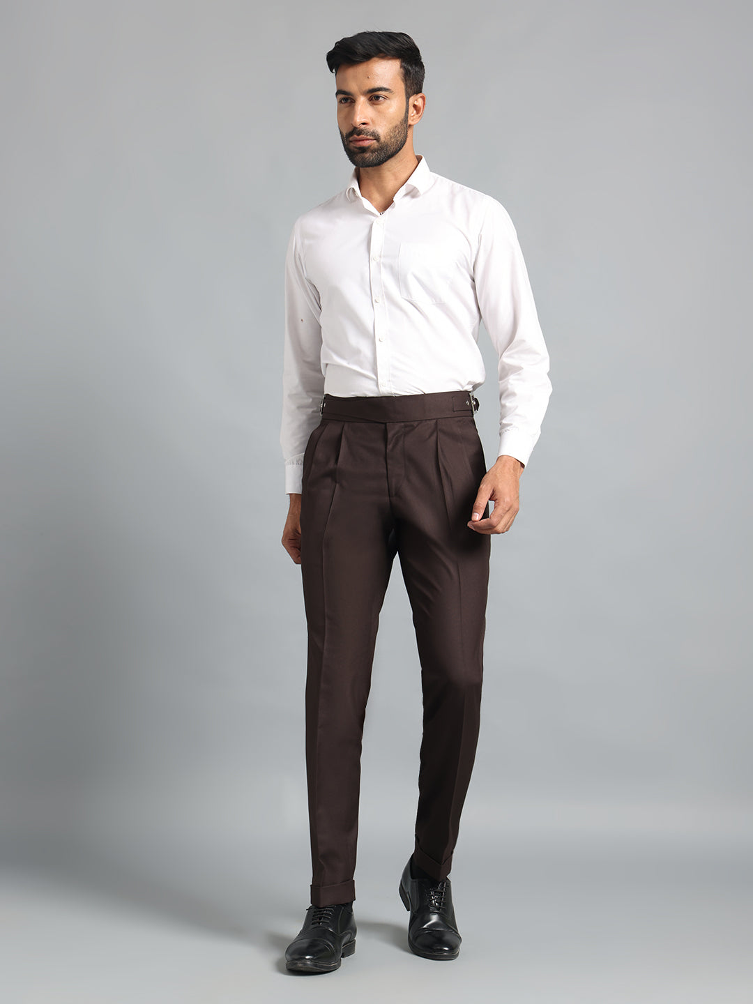 Classic Buckle Dark Brown Gurkha Pant