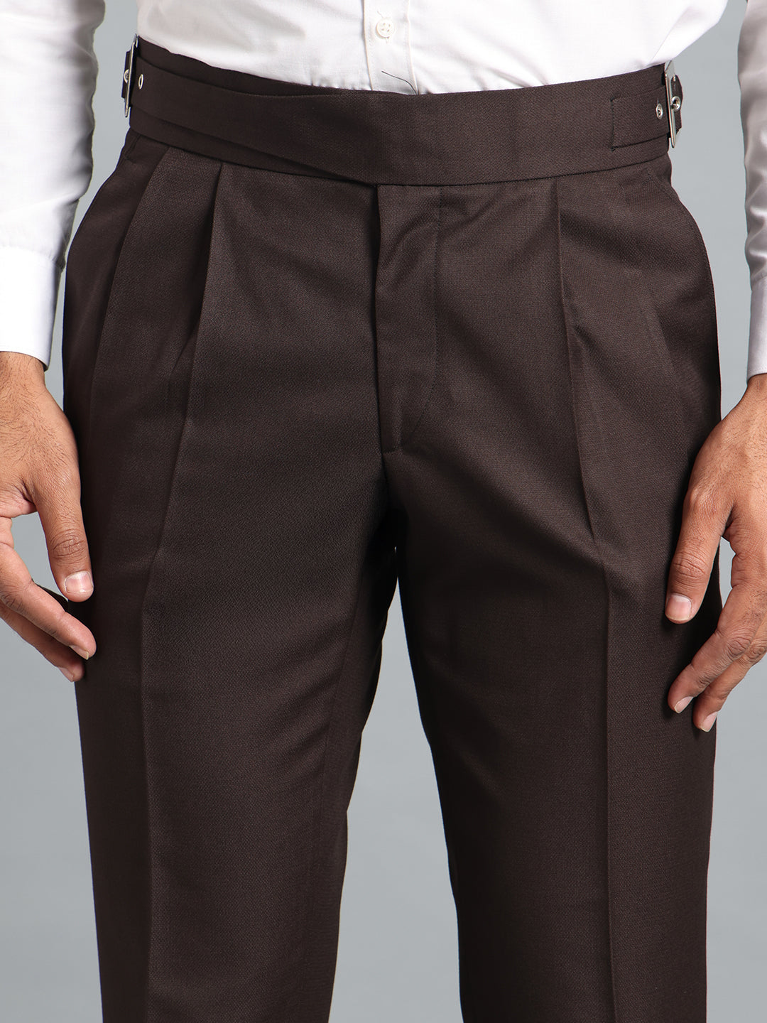 Classic Buckle Dark Brown Gurkha Pant