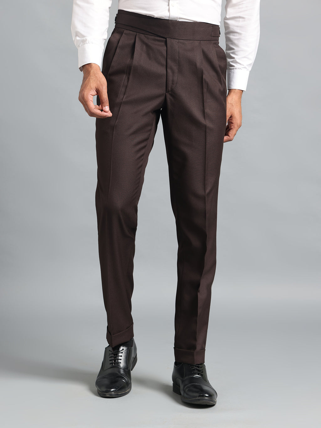 Classic Button Dark Brown Gurkha Pant