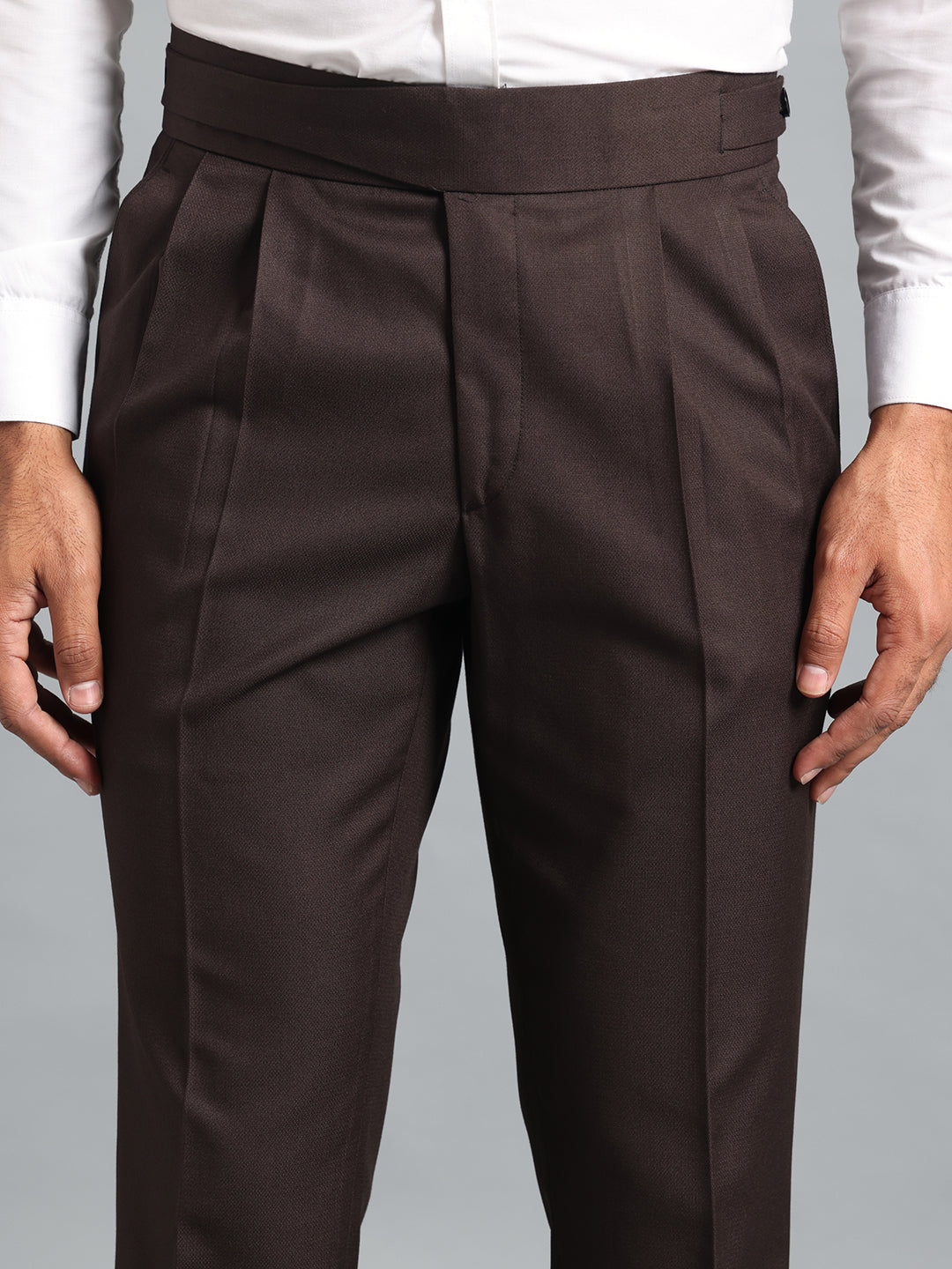 Classic Button Dark Brown Gurkha Pant