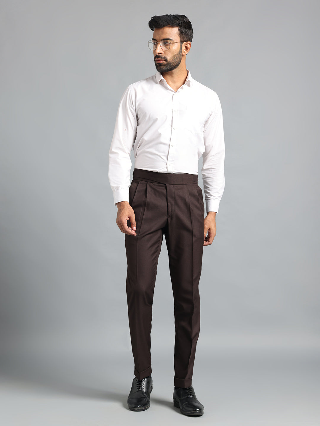 Classic Button Dark Brown Gurkha Pant