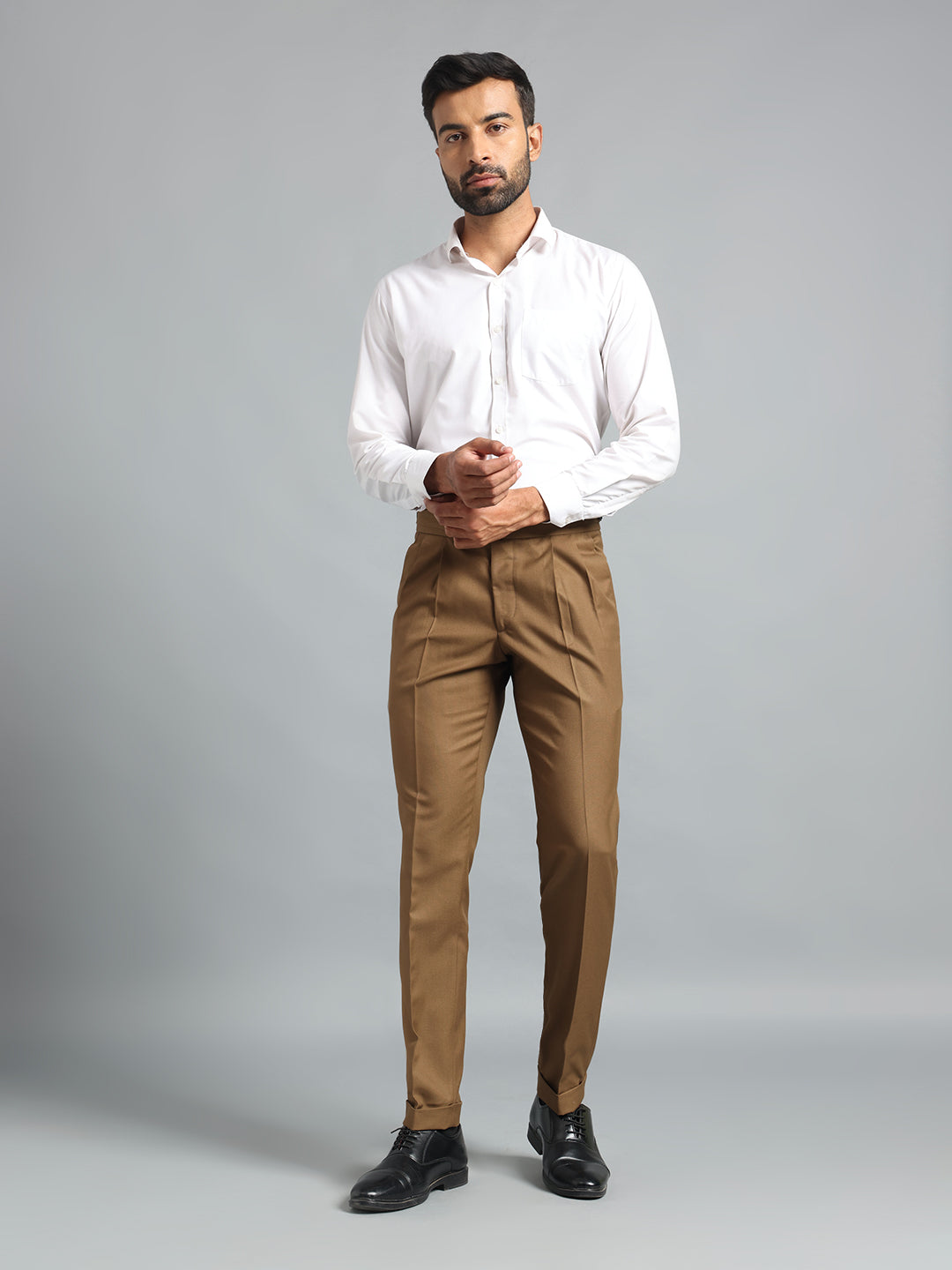 Classic Button Royal Brown Gurkha Pant