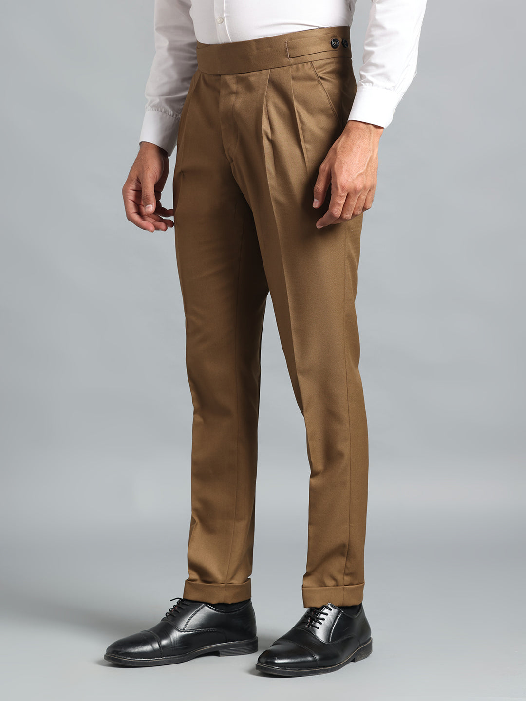 Classic Button Royal Brown Gurkha Pant