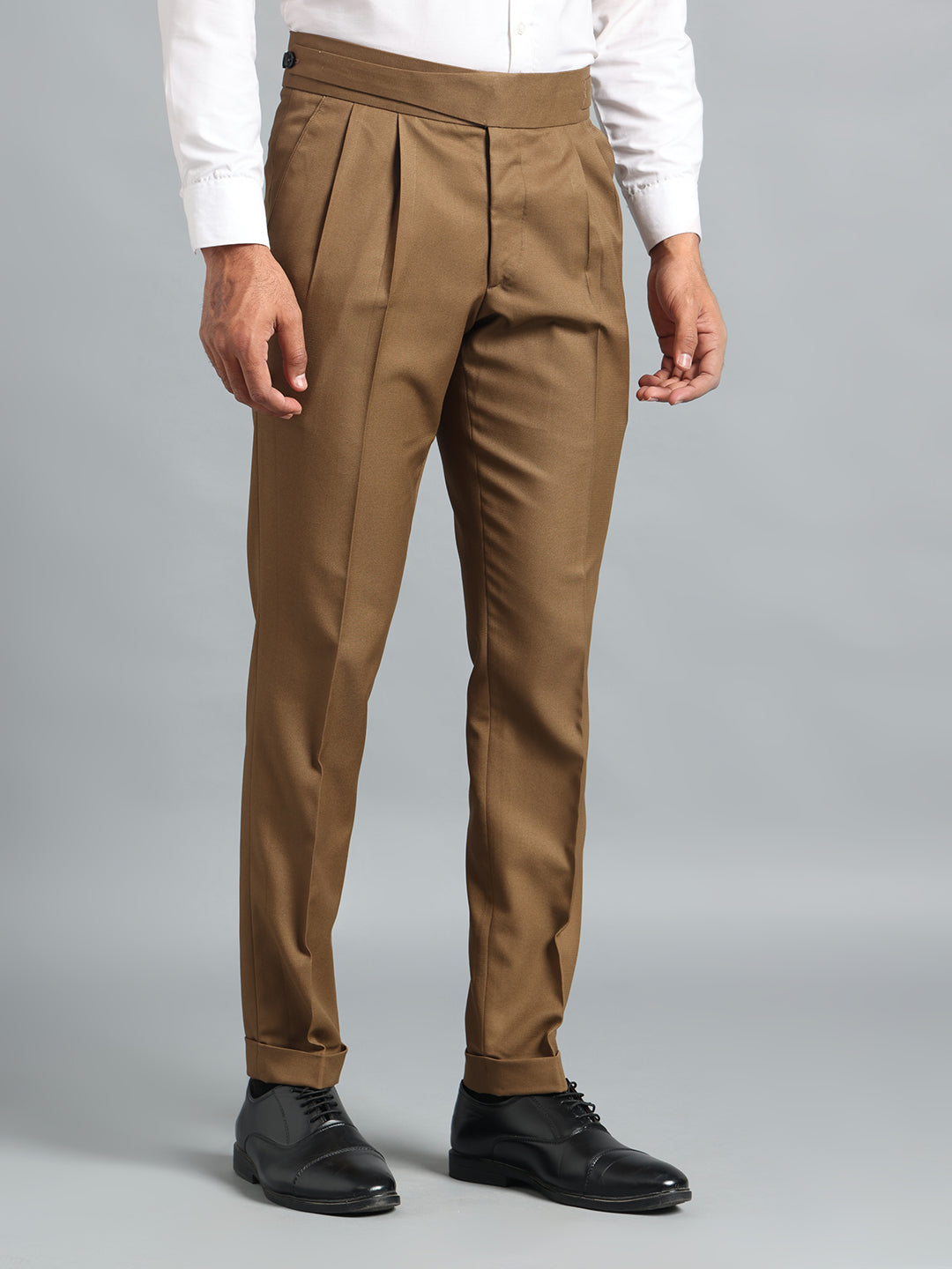 Classic Button Royal Brown Gurkha Pant