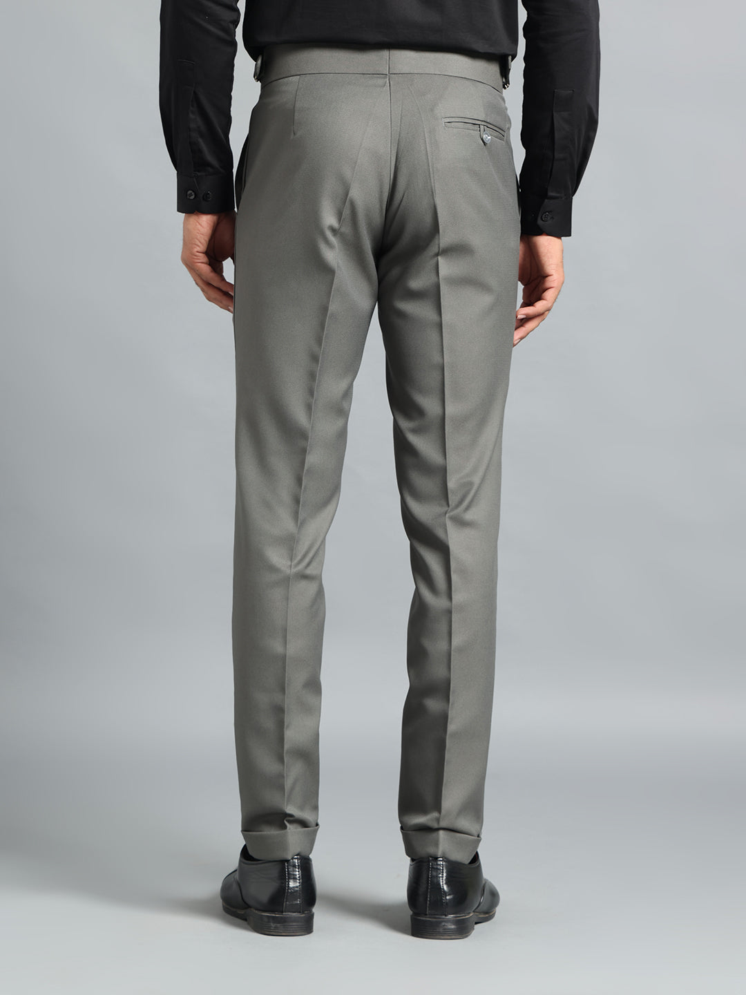 Single Buckle Perfect Grey Gurkha Pant