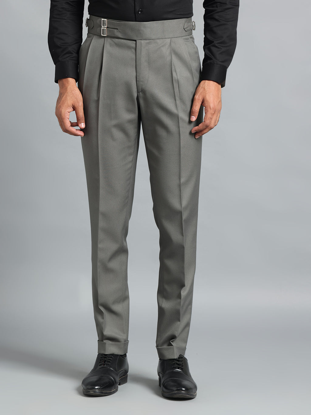 Double Buckle Perfect Grey Gurkha Pant