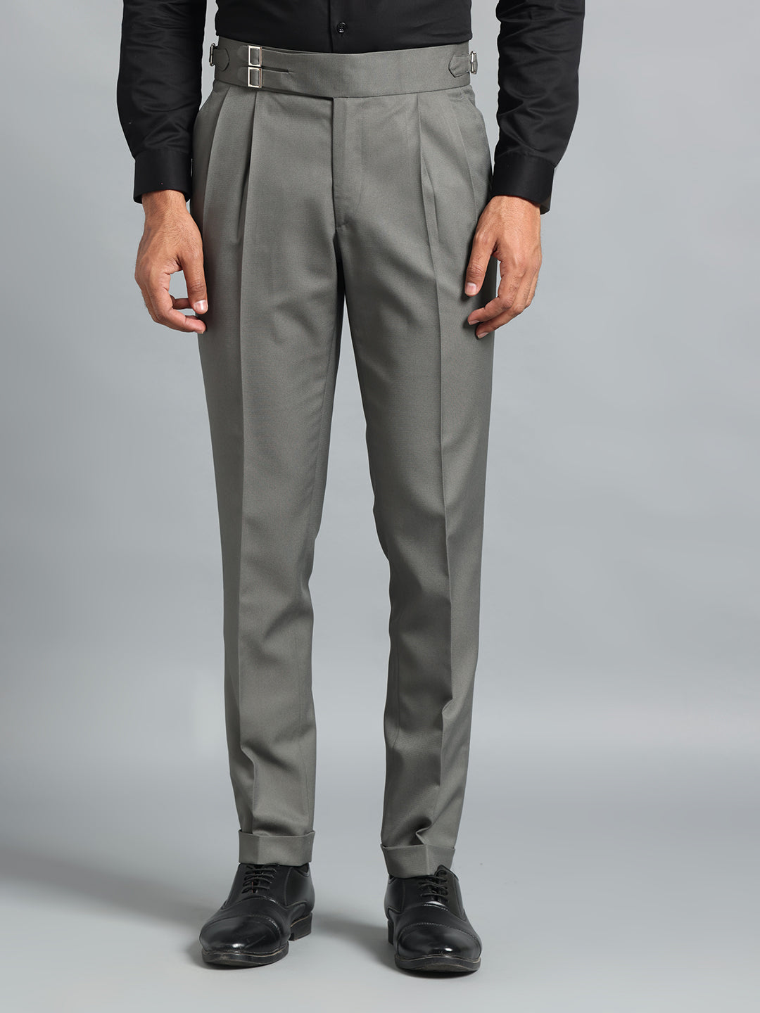 Double Buckle Perfect Grey Gurkha Pant