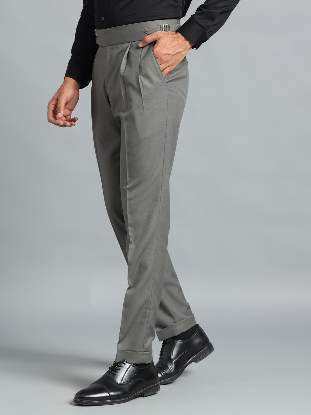 Double Buckle Perfect Grey Gurkha Pant