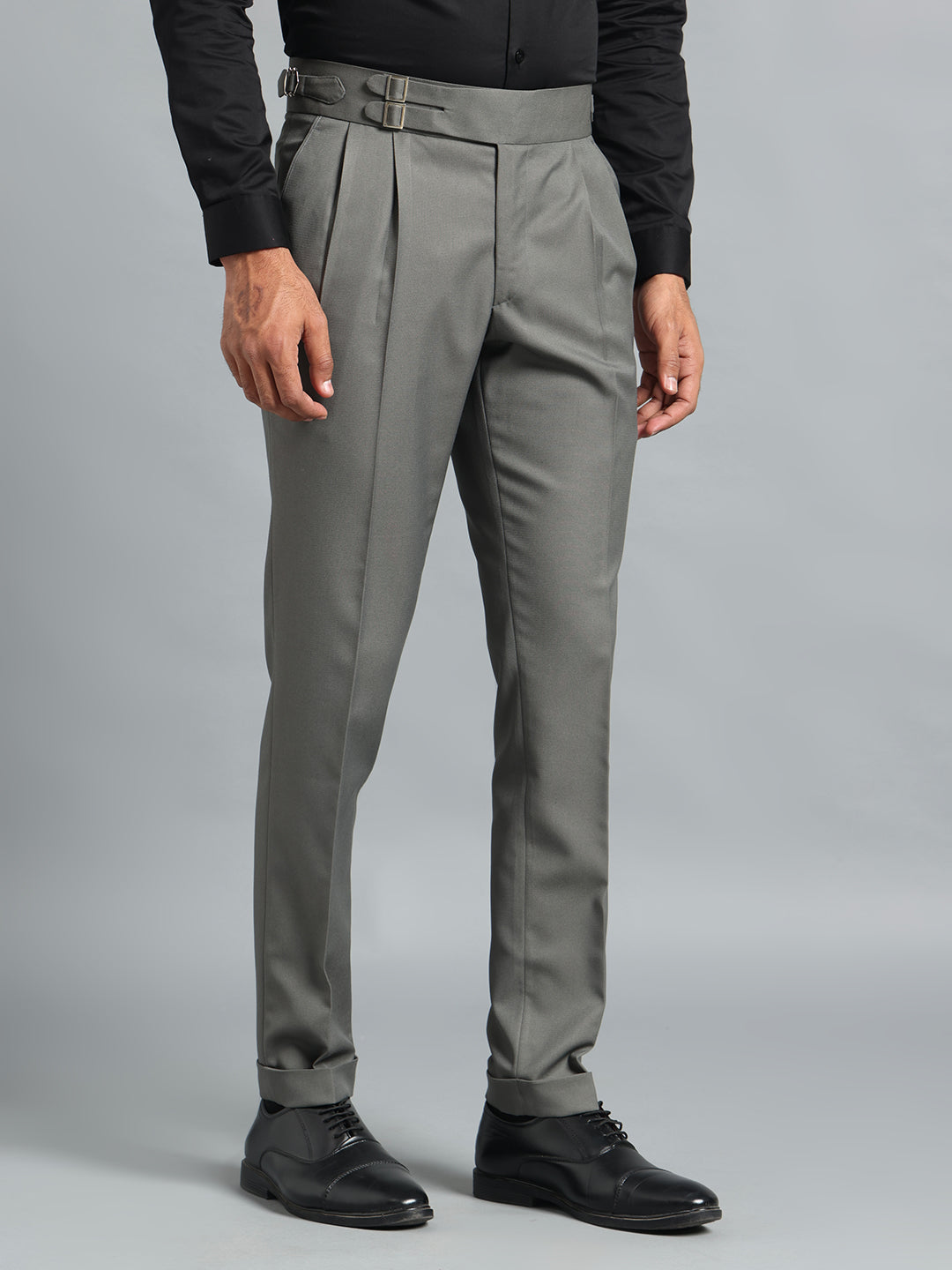 Double Buckle Perfect Grey Gurkha Pant