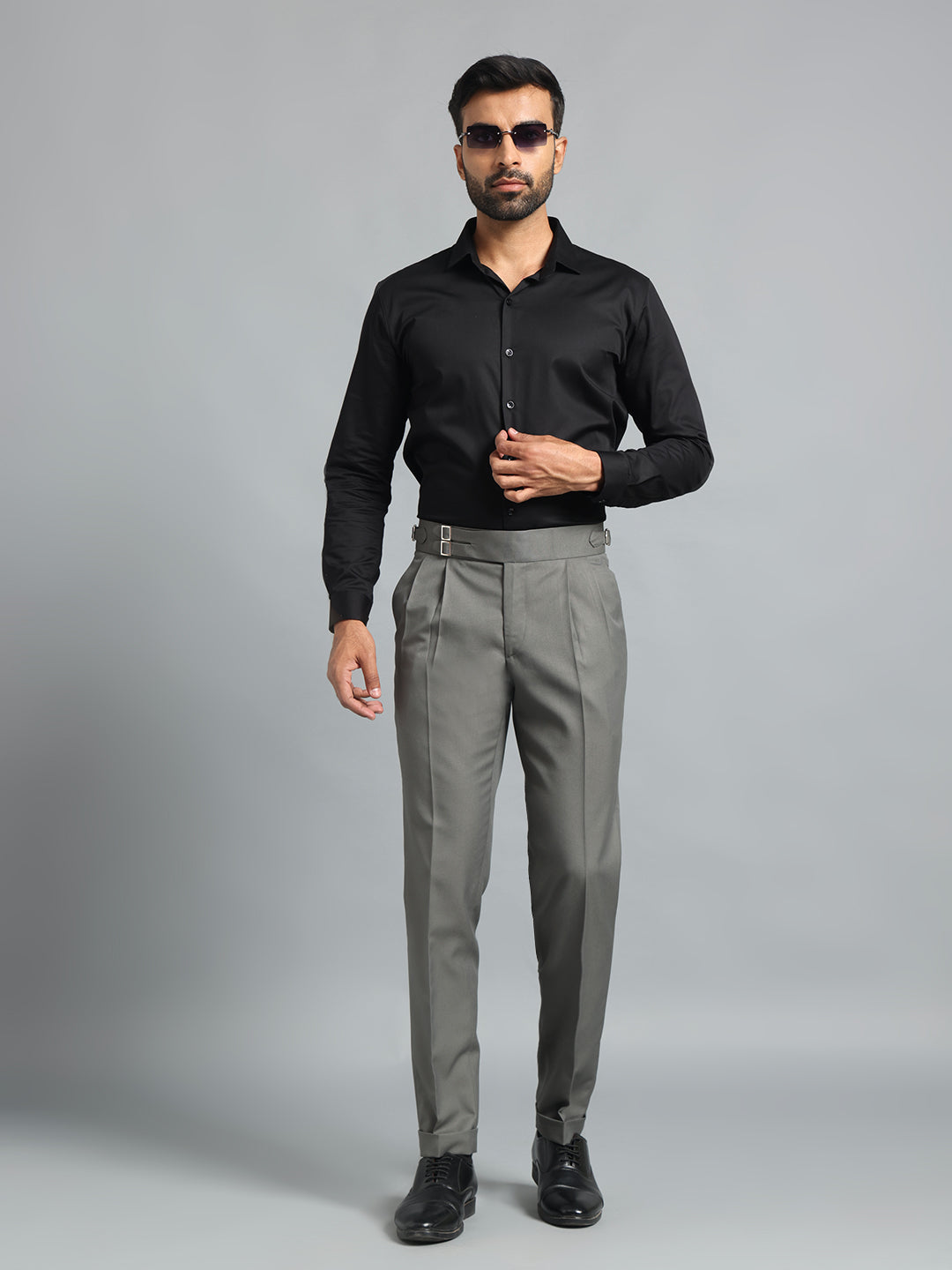 Double Buckle Perfect Grey Gurkha Pant
