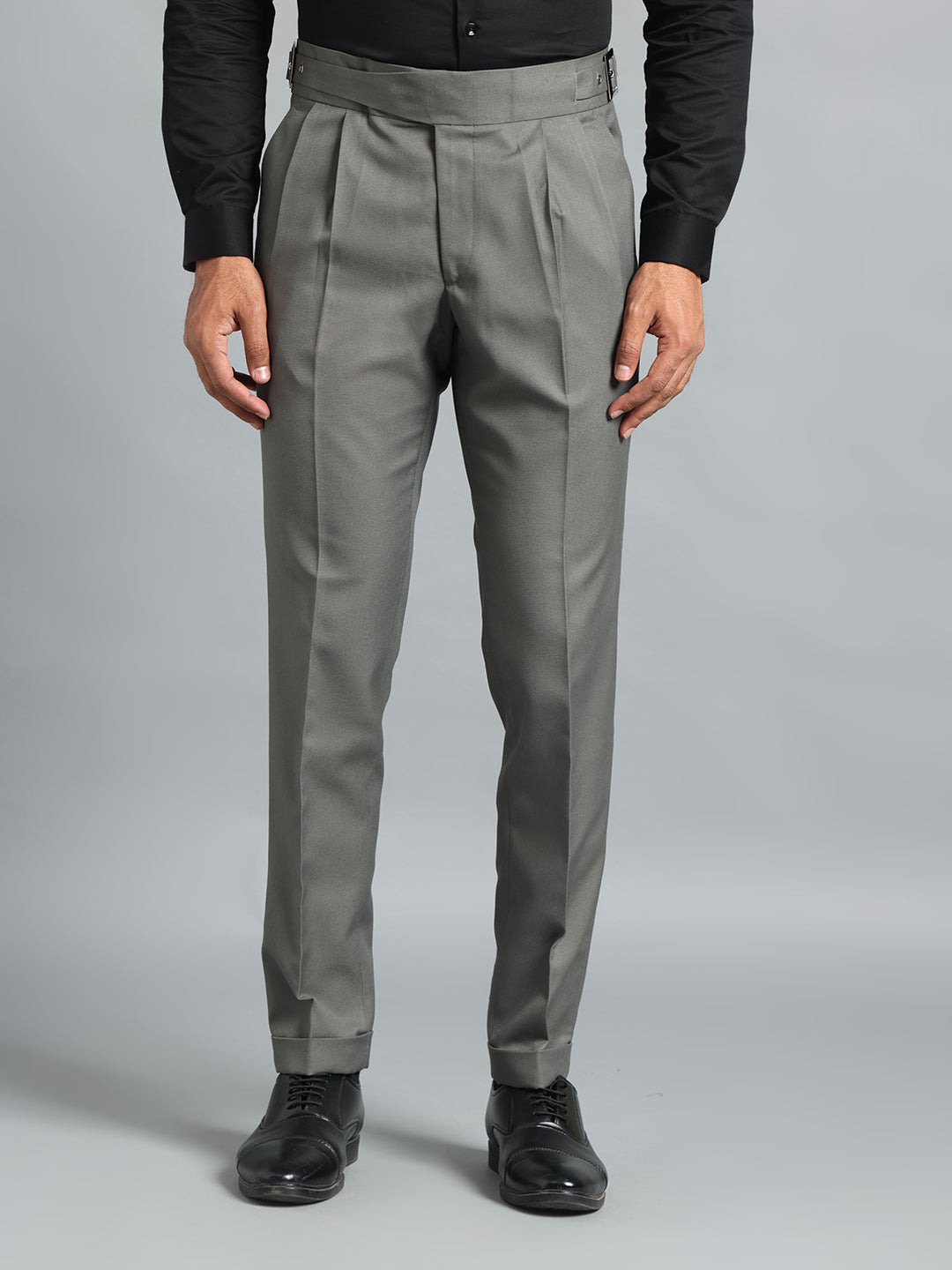 Classic Buckle Perfect Grey Gurkha Pant