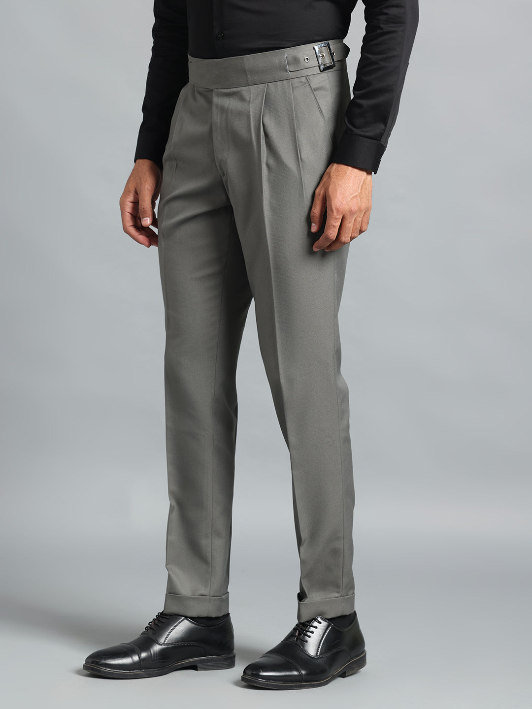 Classic Buckle Perfect Grey Gurkha Pant