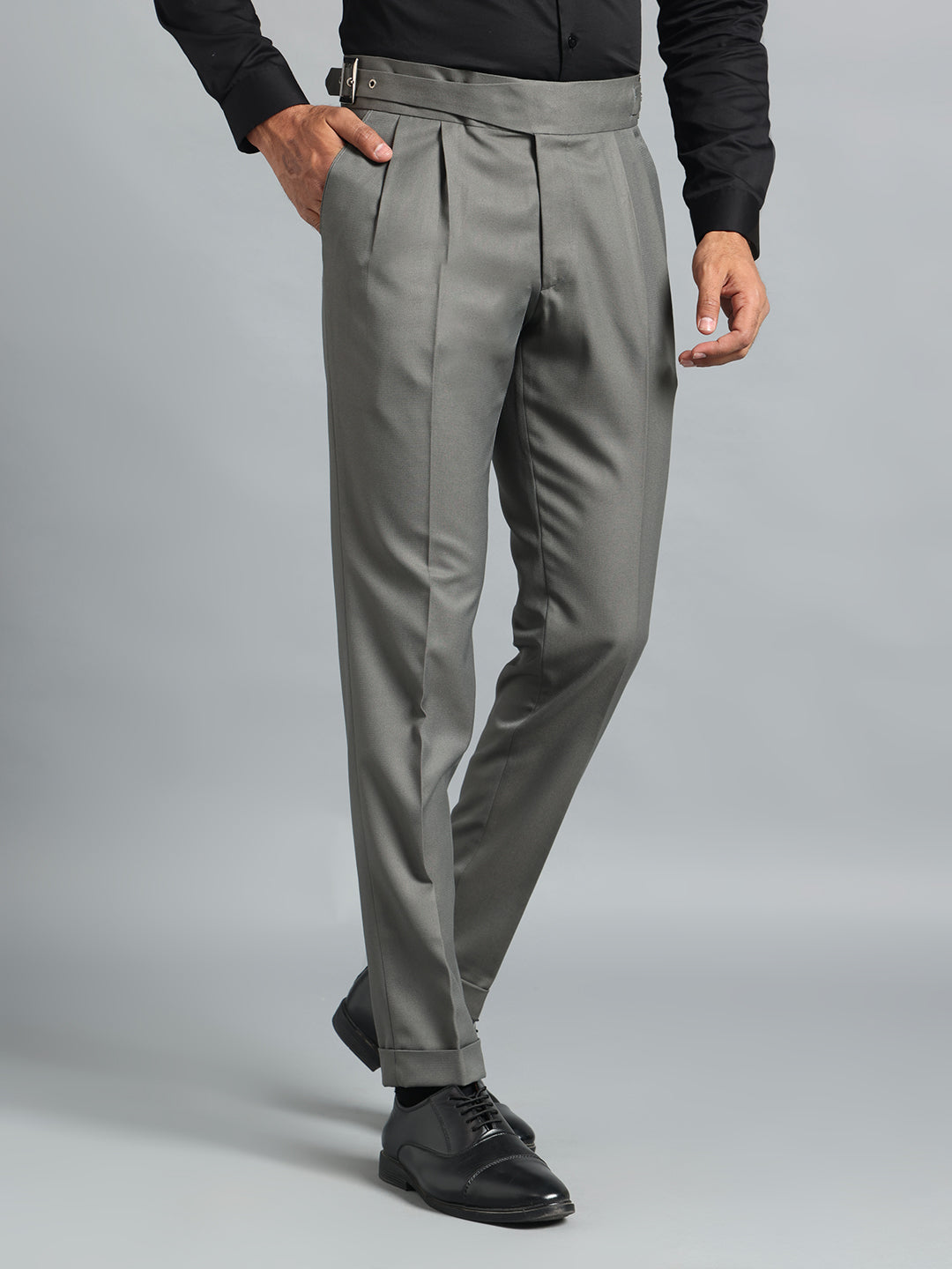 Classic Buckle Perfect Grey Gurkha Pant